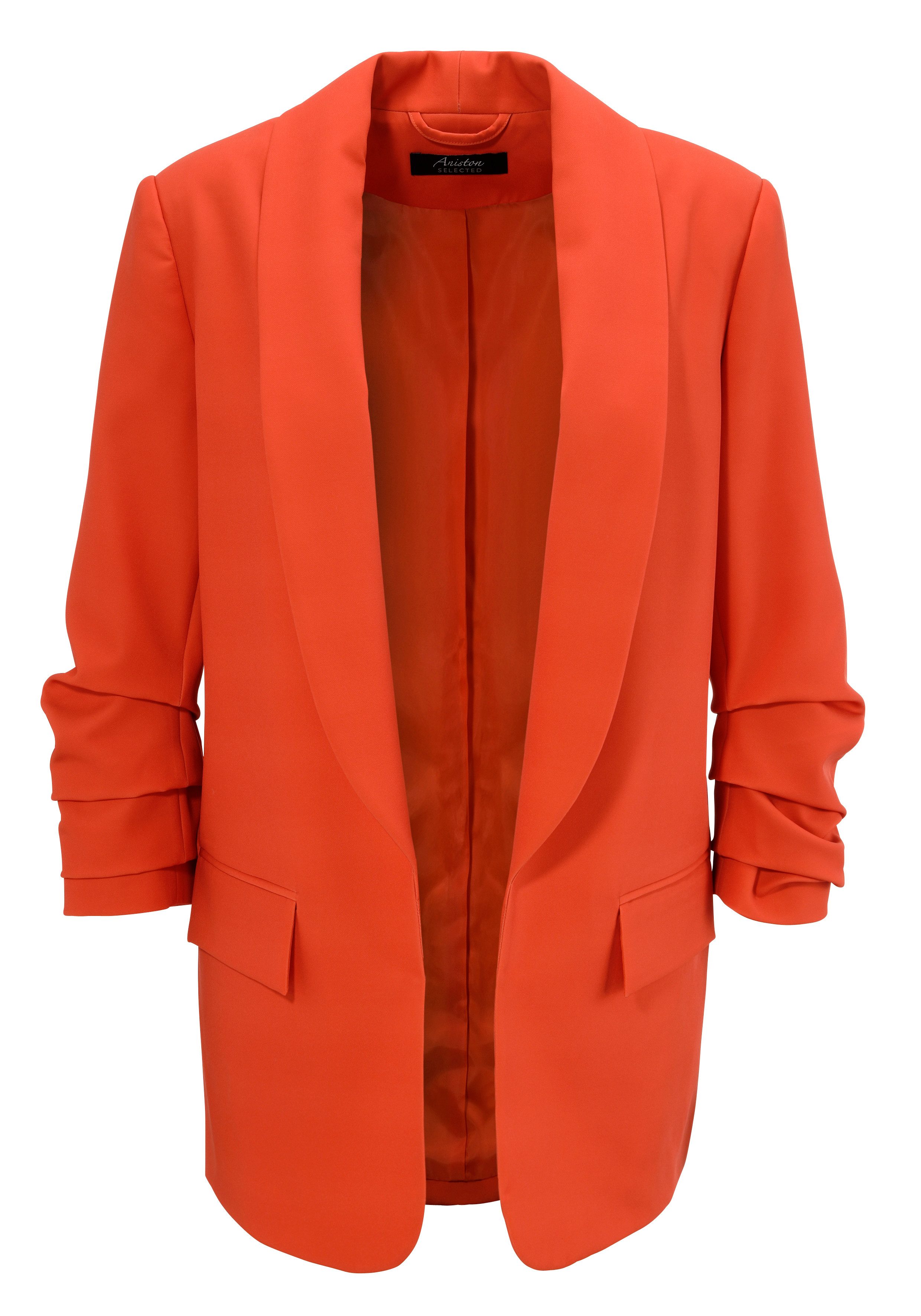 Aniston SELECTED Lange blazer met modieuze reverskraag en gerimpelde mouwen nieuwe collectie