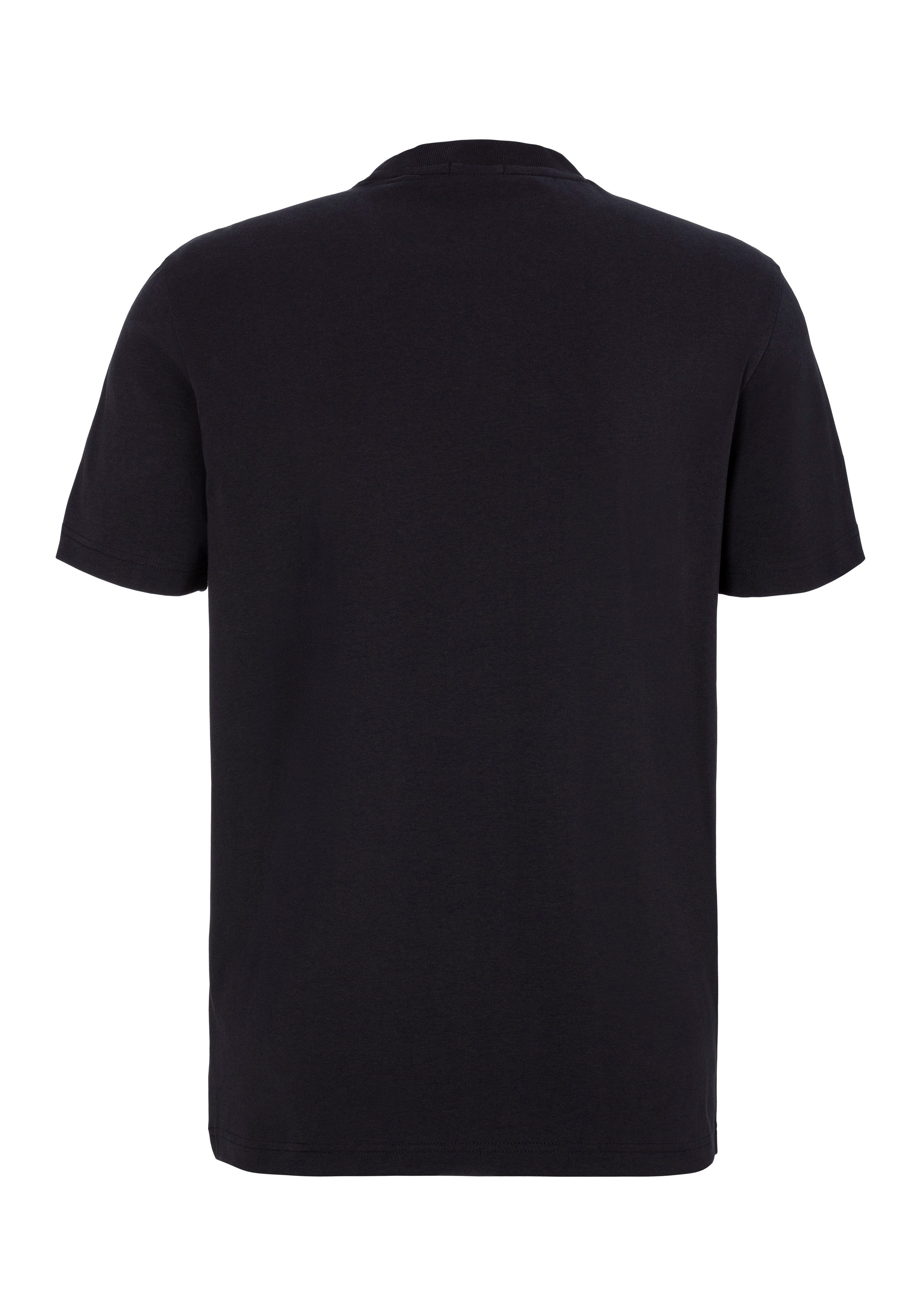 BOSS GREEN Shirt met ronde hals Thee met gegomd contrast-logo