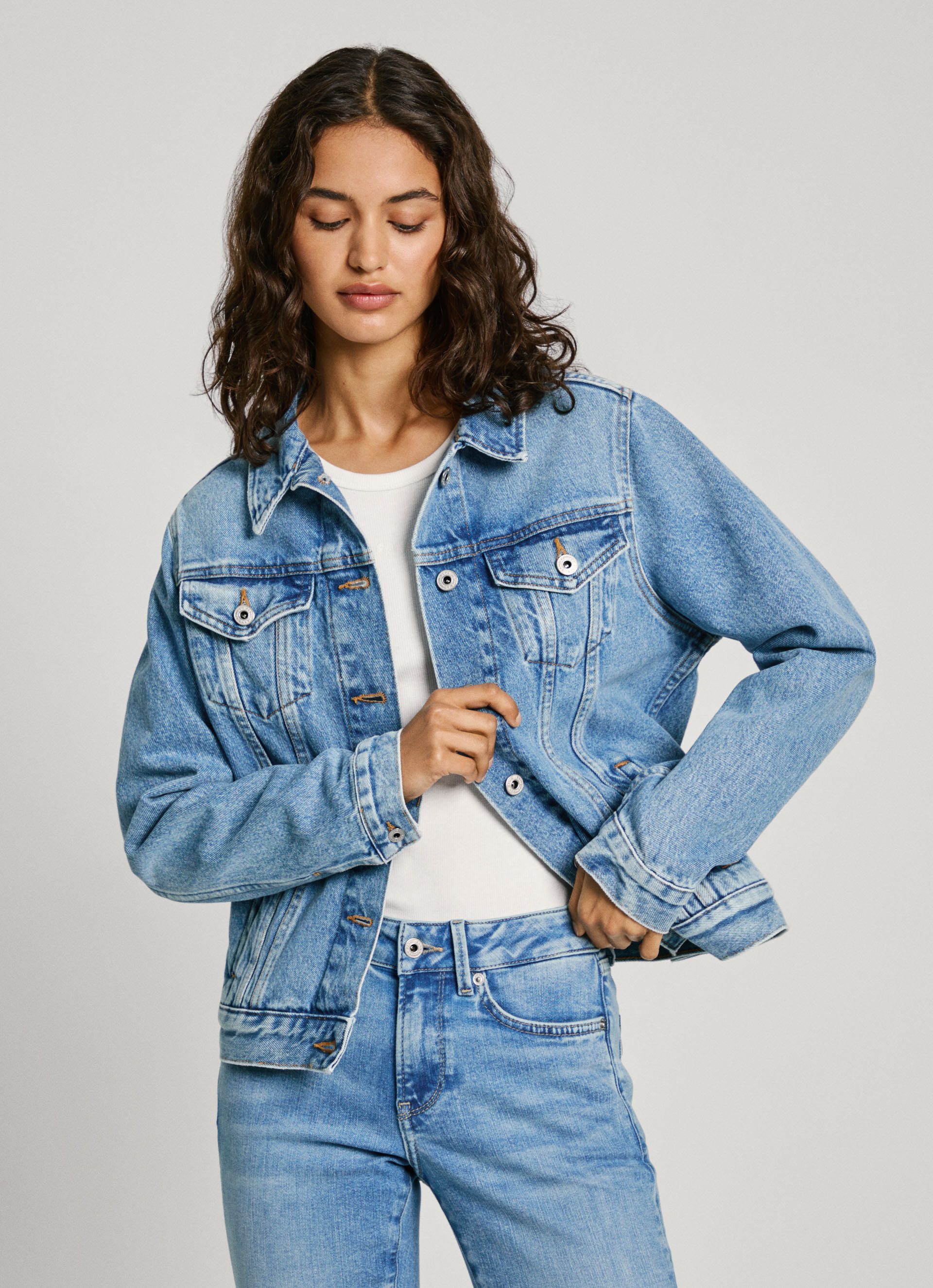 Pepe Jeans Denim Jack Pepe Future Lijn Blue Dames