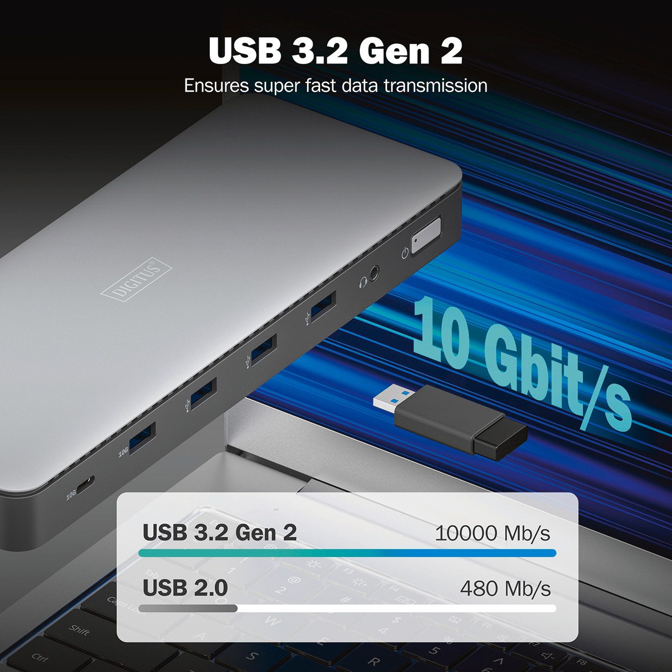 Digitus Laptop-dockingstation USB-C Docking Station, 13-Port, HDMI, USB, RJ45, SD