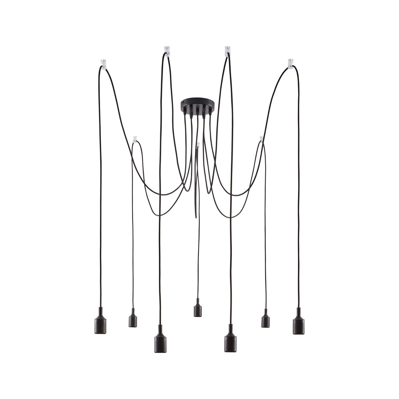 Paulmann Hanglamp Neordic Ketil max.7x60W Zwart 230V Silikon/Metaal (1 stuk)