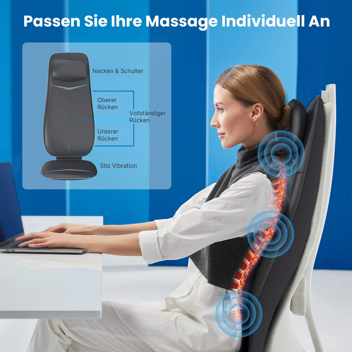 Renpho Shiatsu-massagekussen Neck & Back Massager Cushion S BM076