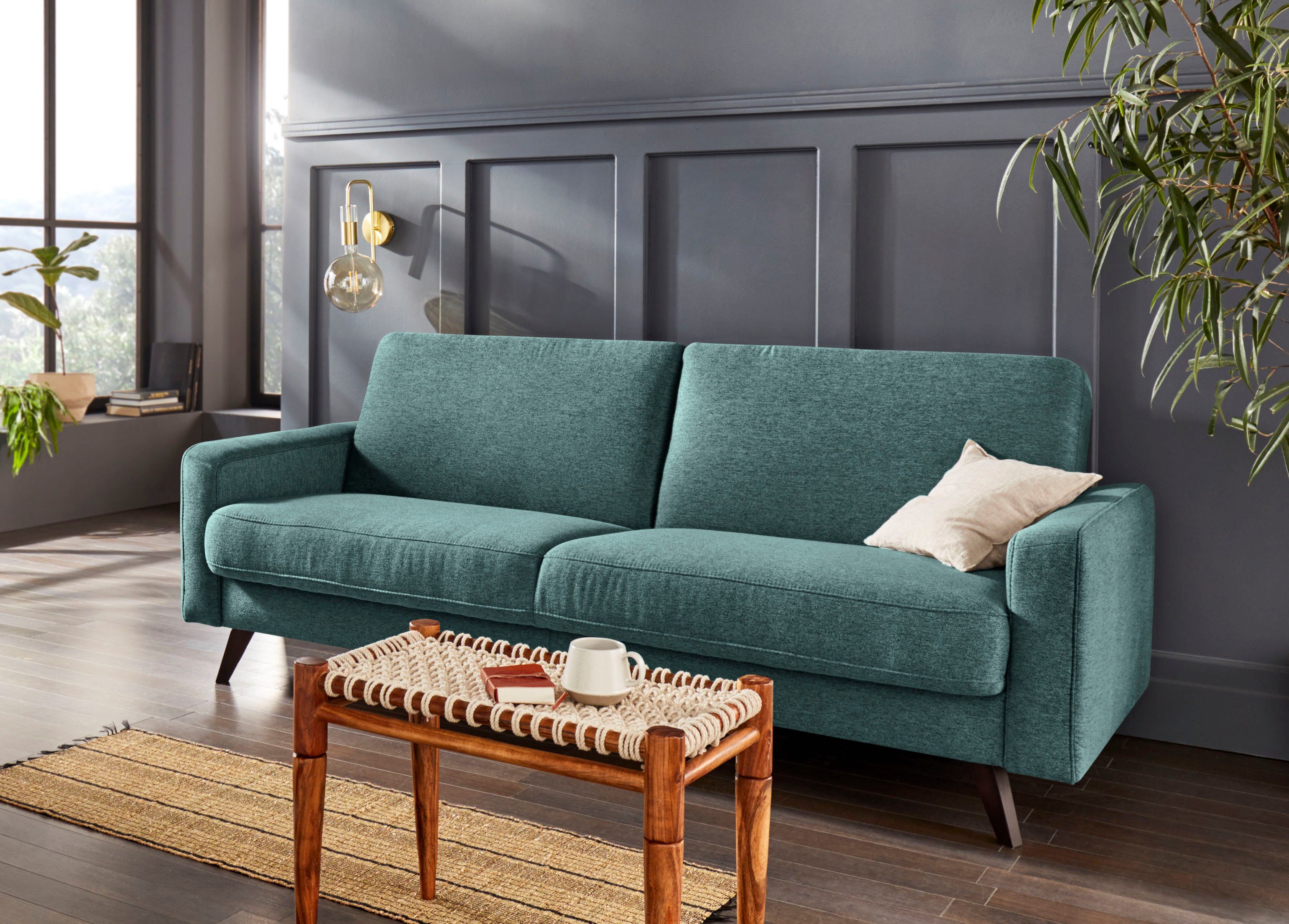 exxpo - sofa fashion 3-zitsbank Samso, elegant en comfortabel, geweldig zitcomfort, slaapbank Kipbank, inclusief bedfunctie en bedlade, comfortabele zithoogte 49 cm