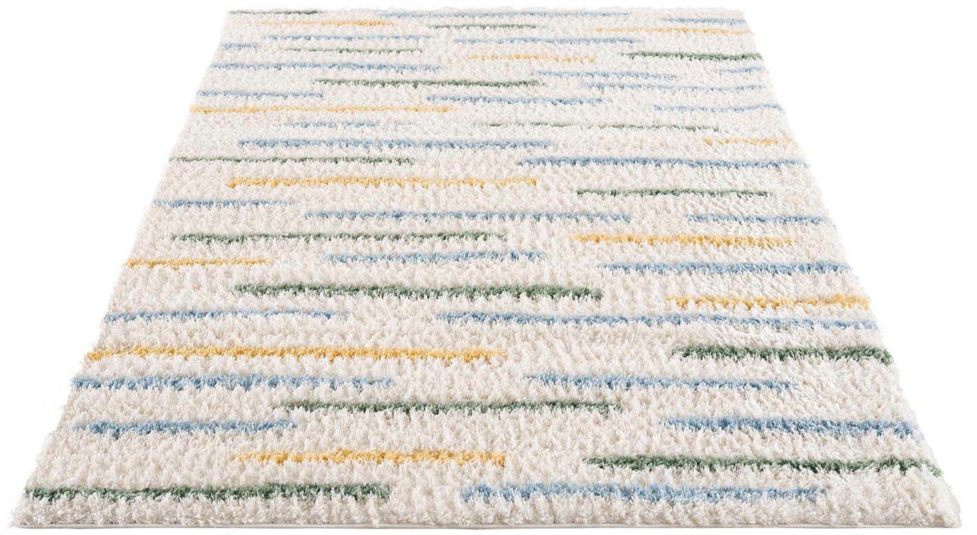 Carpet City Hoogpolig vloerkleed Pulpy 562 bijzonder zacht, strepen, woonkamer, slaapkamer, kinderkamer