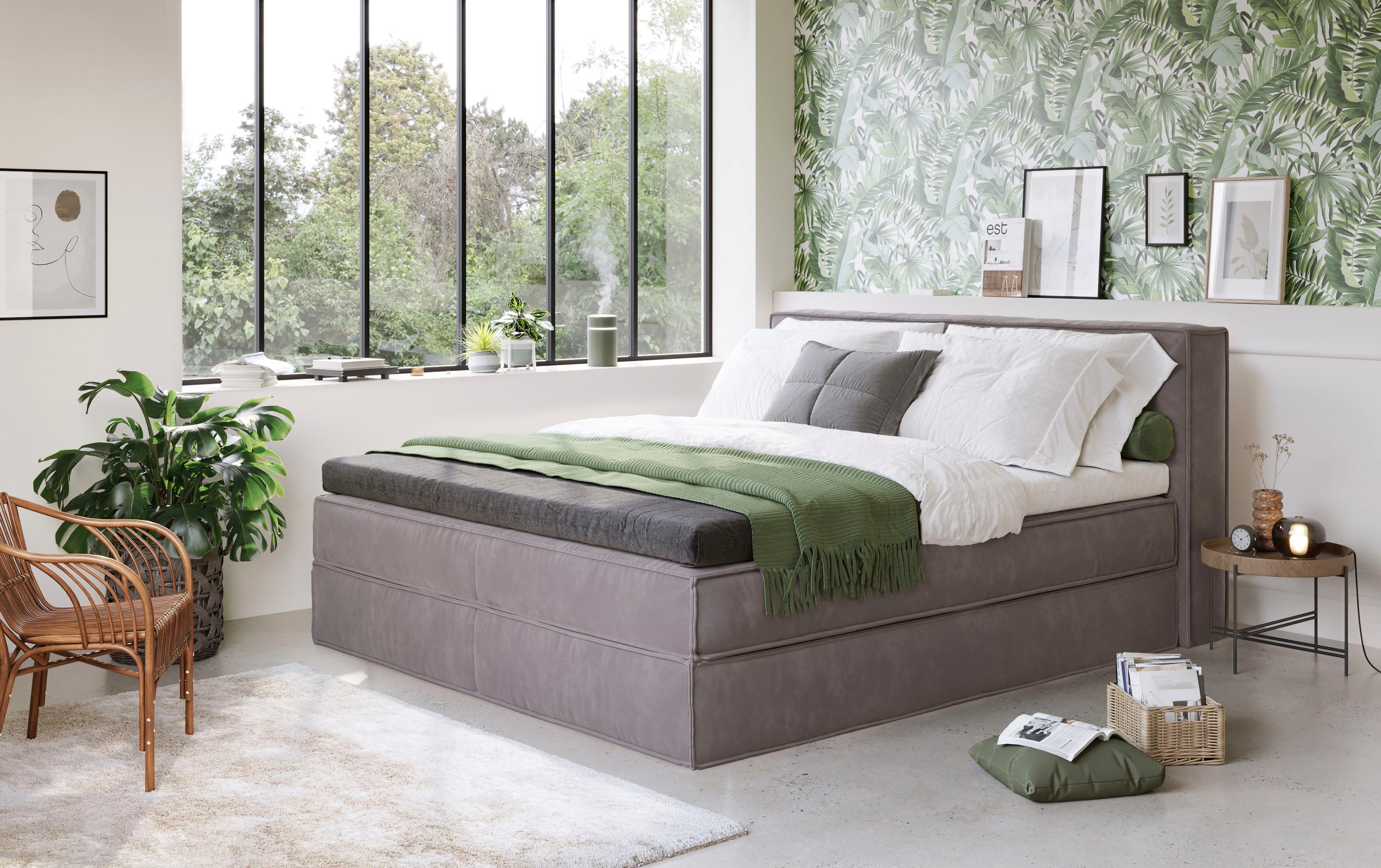 Home affaire Boxspring Sacy Boxbed incl. topmatras, 2 matrassen, hardheden H2, H3 en H4 naar keuze