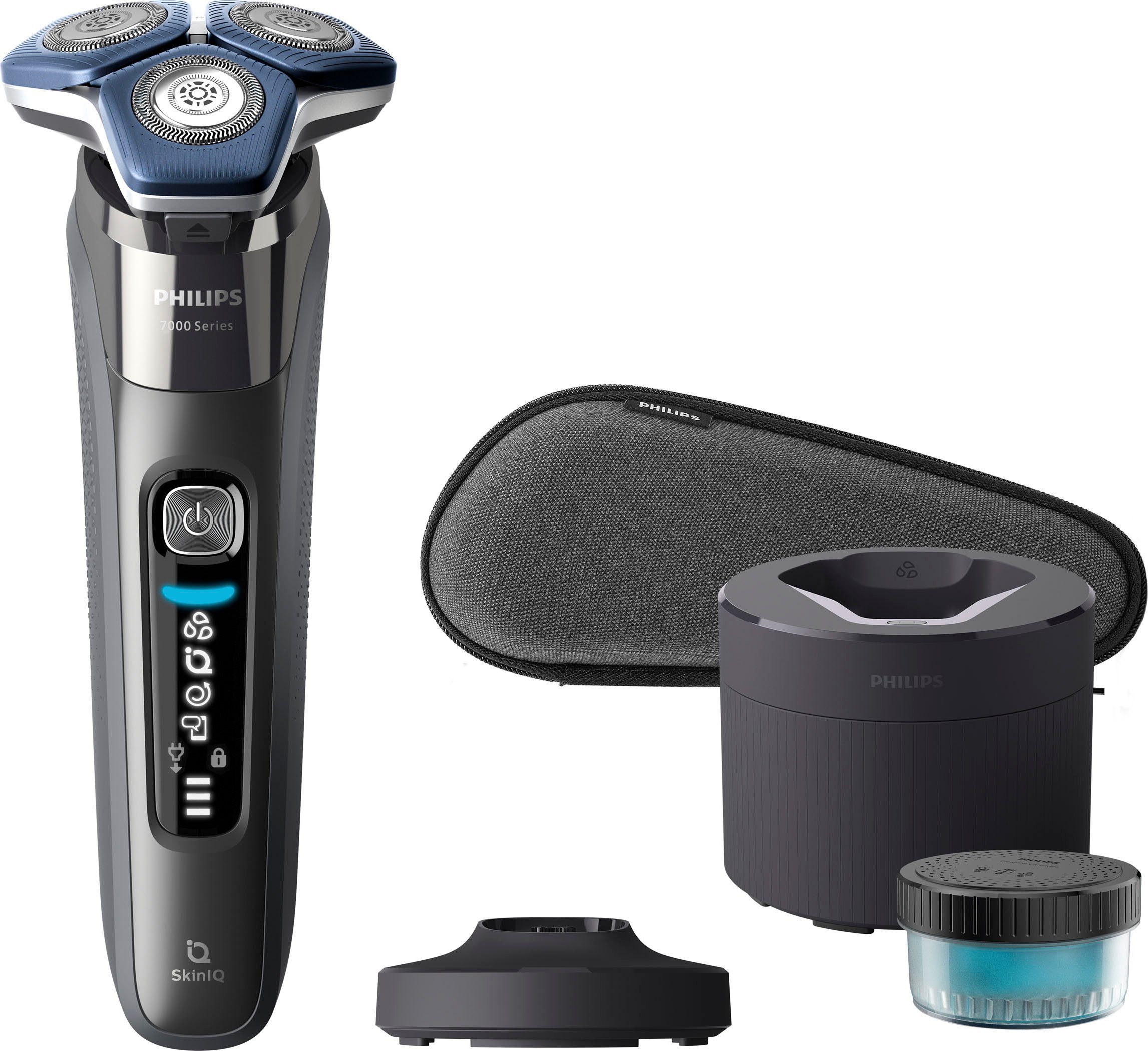 Philips Elektrisch scheerapparaat Shaver Series 7000 S7887/55 1 reinigingscassette, etui, laadtoestand, met skiniq technologie