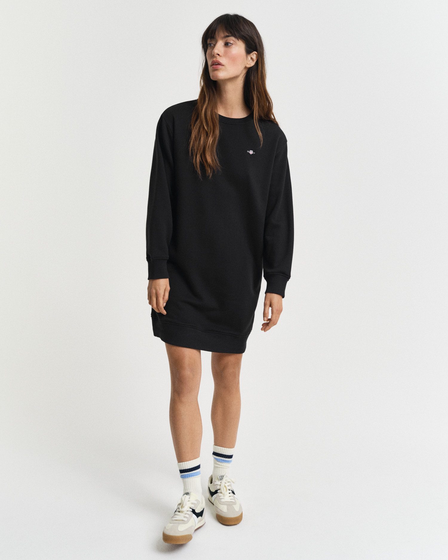Gant Sweatjurk SHIELD C-NECK SWEAT DRESS Shield sweatjurk met ronde hals