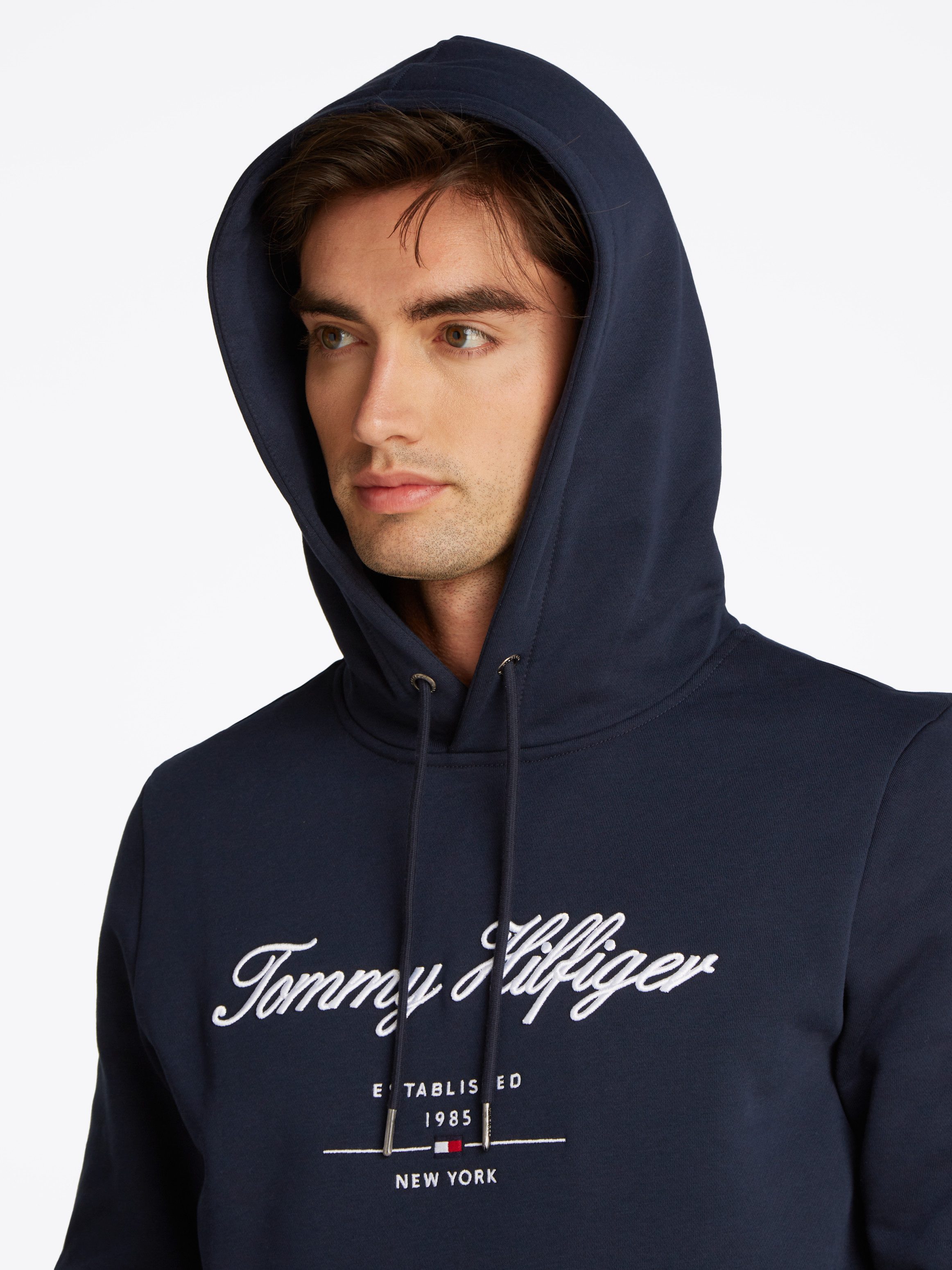 Tommy Hilfiger Hoodie SCRIPT LOGO HOODY met opgestikt logo