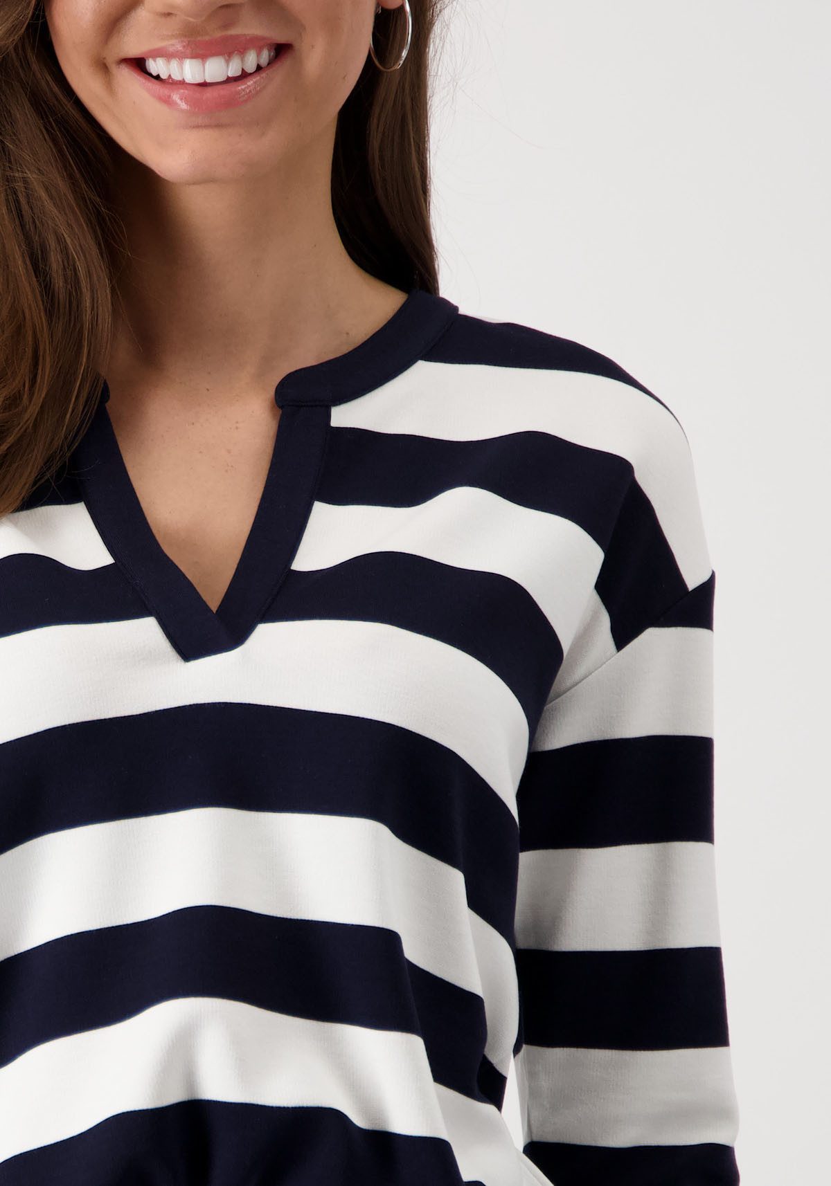 Monari Sweatshirt met blokstrepen