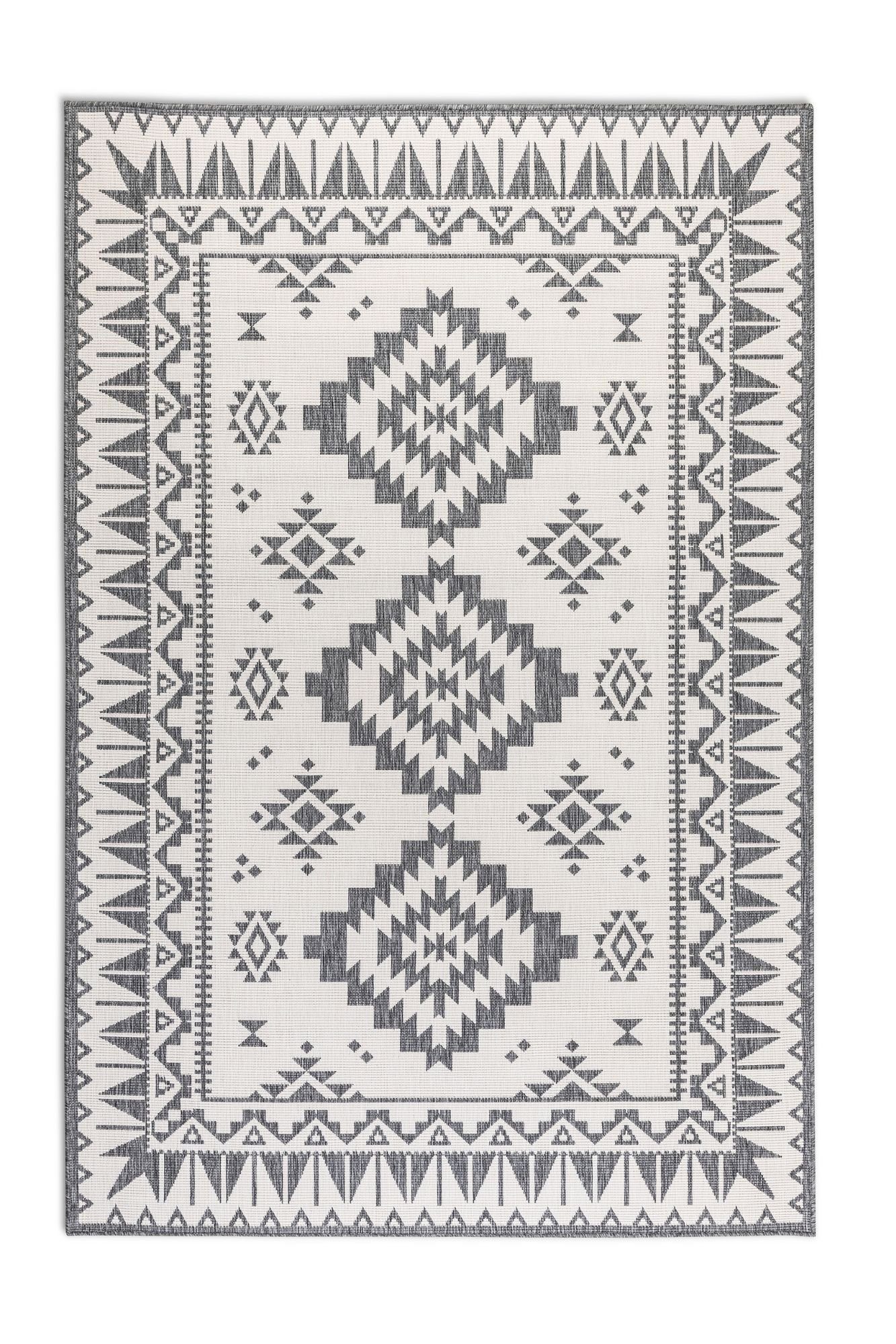 ELLE DECORATION Vloerkleed Dynamic, omkeerbaar tapijt Vlakweefsel, binnen- en buiten, modern, omkeerbaar, balkon, woonkamer, buiten