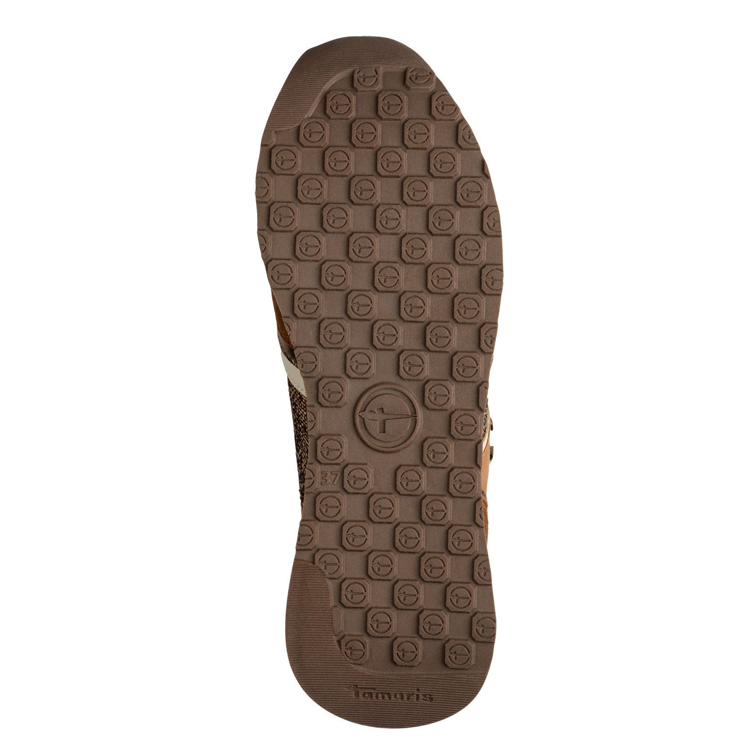 Tamaris Sneakers met sleehak vrijetijdsschoen, lage schoen, veterschoen met contrastafwerkingen