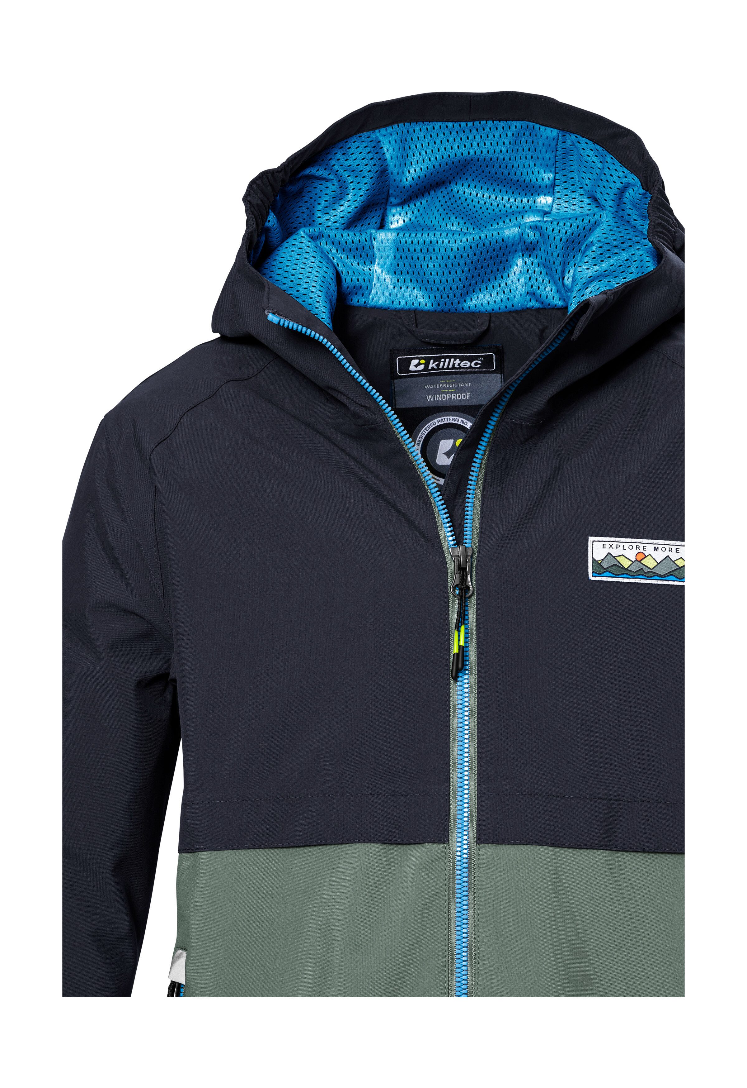 Killtec Functioneel jack KOS 141 BYS JCKT Waterdichte kinderjas, colourblock, reflecterend, PFAS-vrij