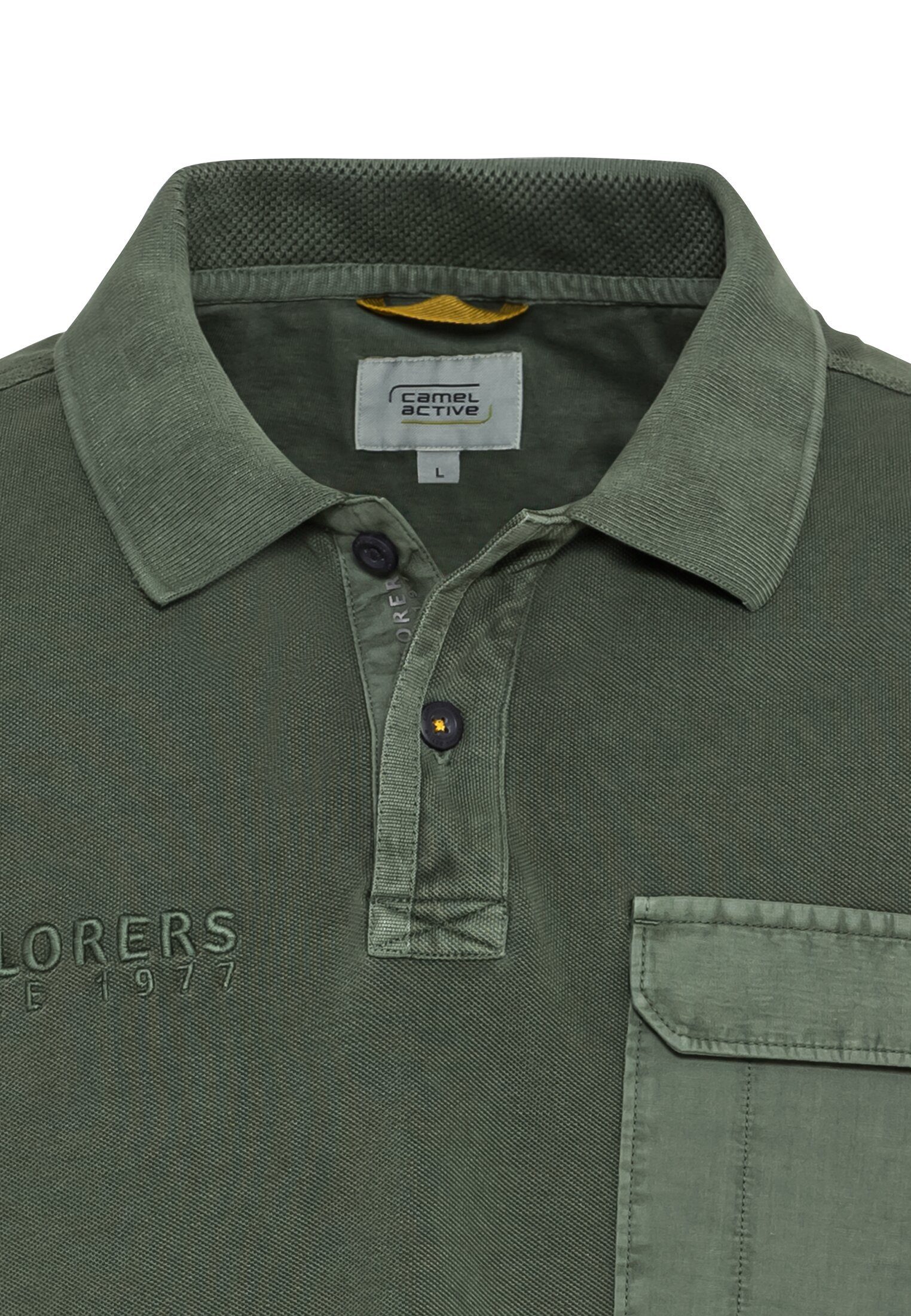 camel active Poloshirt met opvallende borstzak
