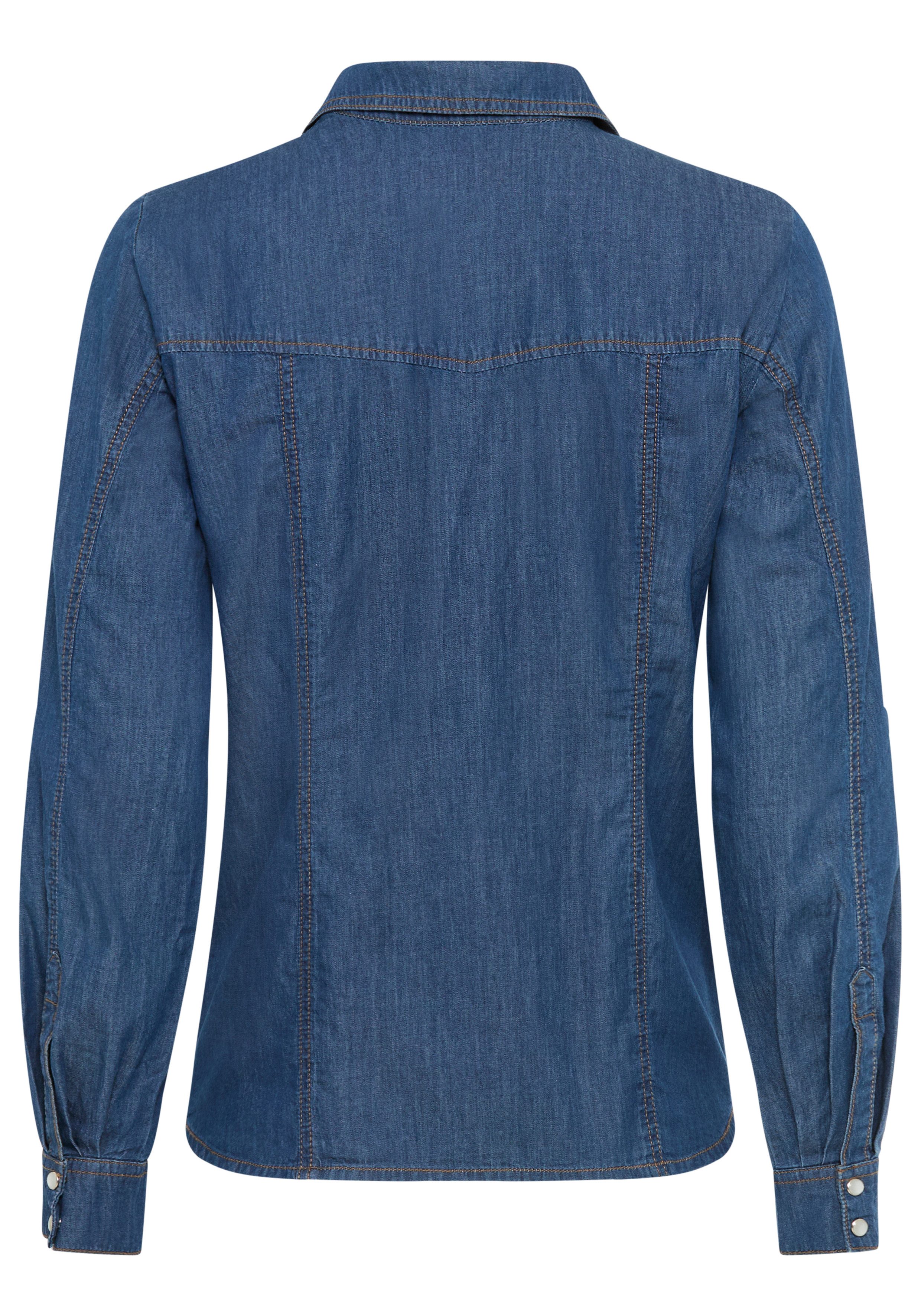 Arizona Jeans blouse Met drukknopen in parelmoer-look