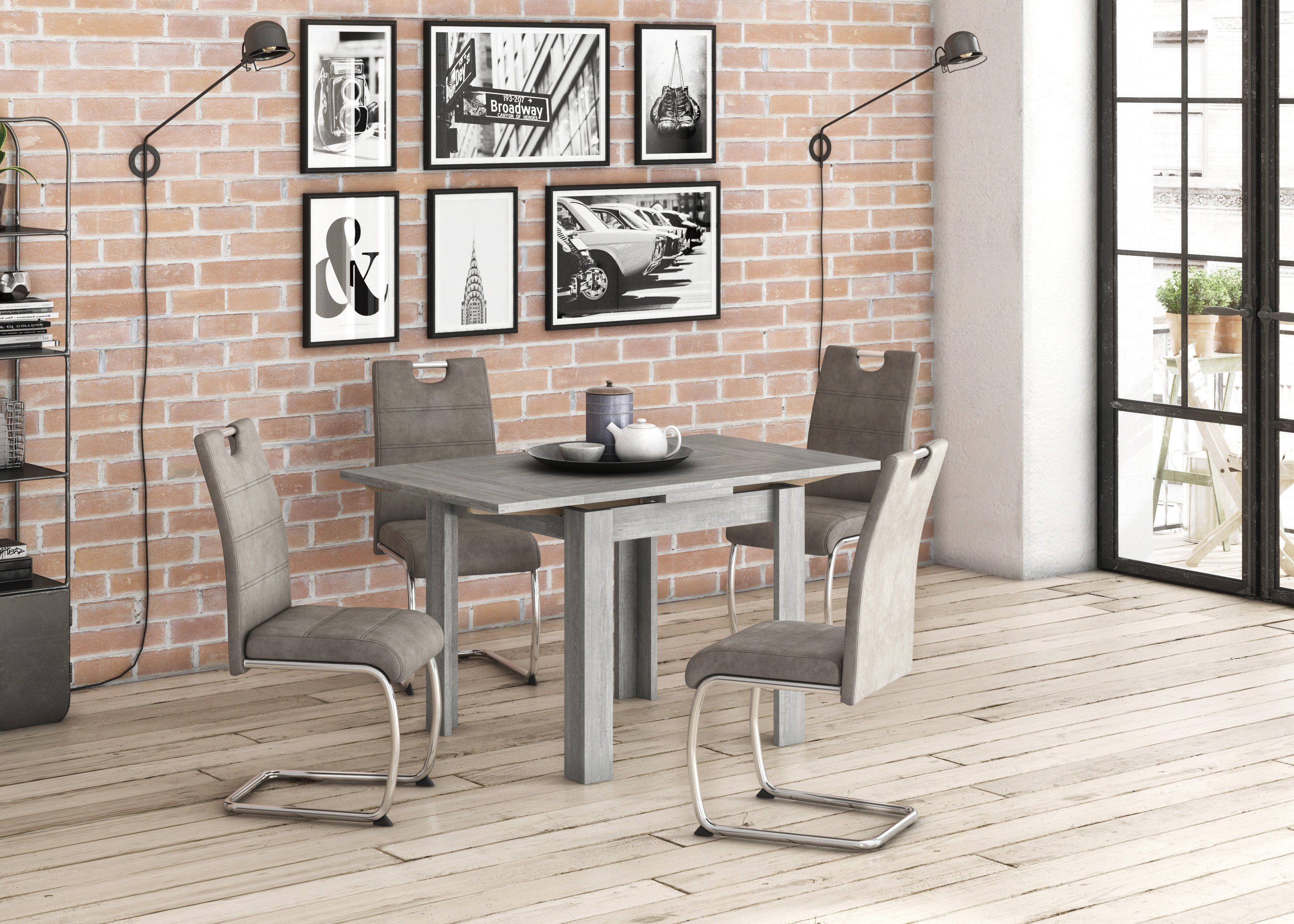 Mäusbacher Eettafel Monti BESTSELLER!, tafel, keukentafel, uittrekbare tafel uit te trekken tot 136 cm