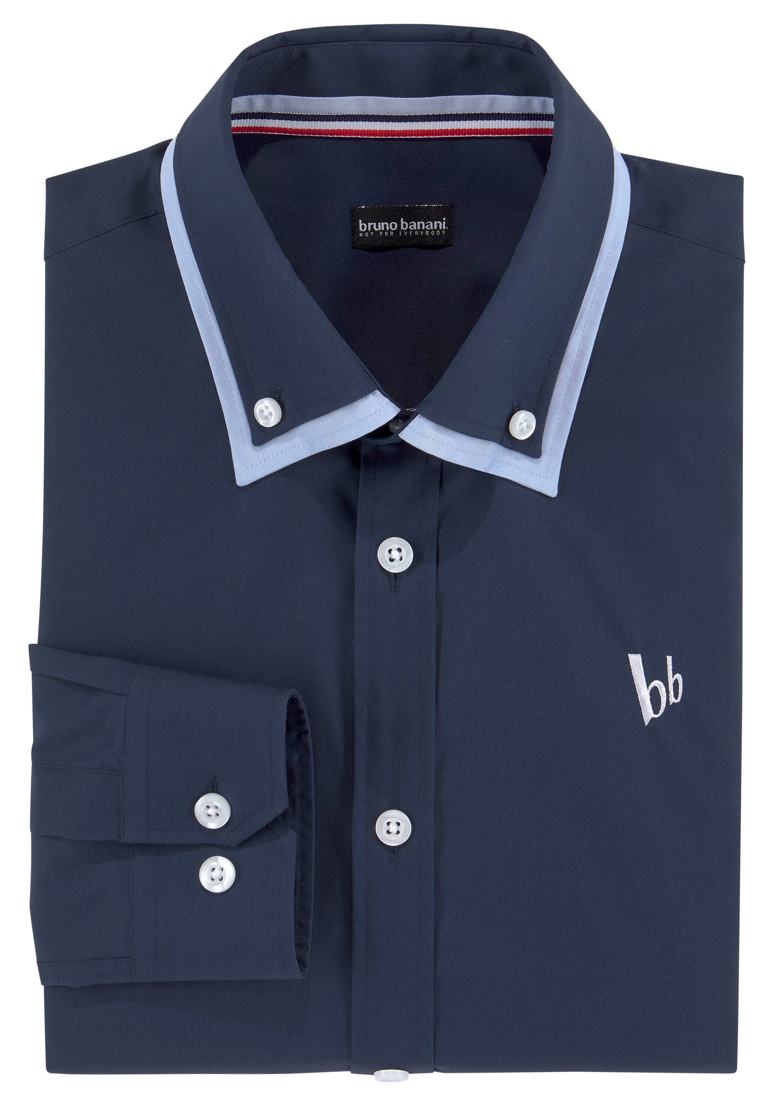 Bruno Banani Overhemd met lange mouwen Button-downkraag, het perfecte overhemd voor vele gelegenheden