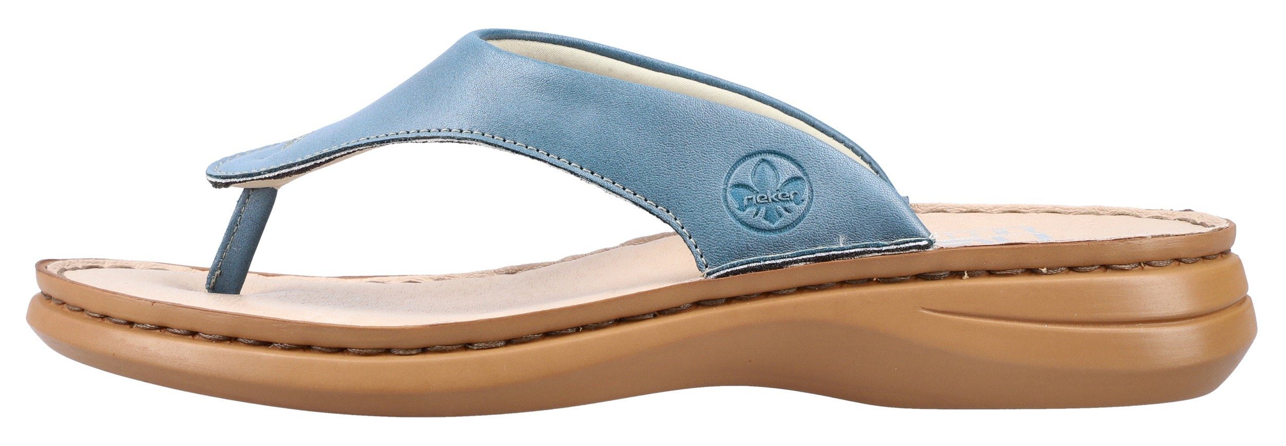 Rieker Teenslippers zomerschoen, slippers met tussenstuk voor de tenen
