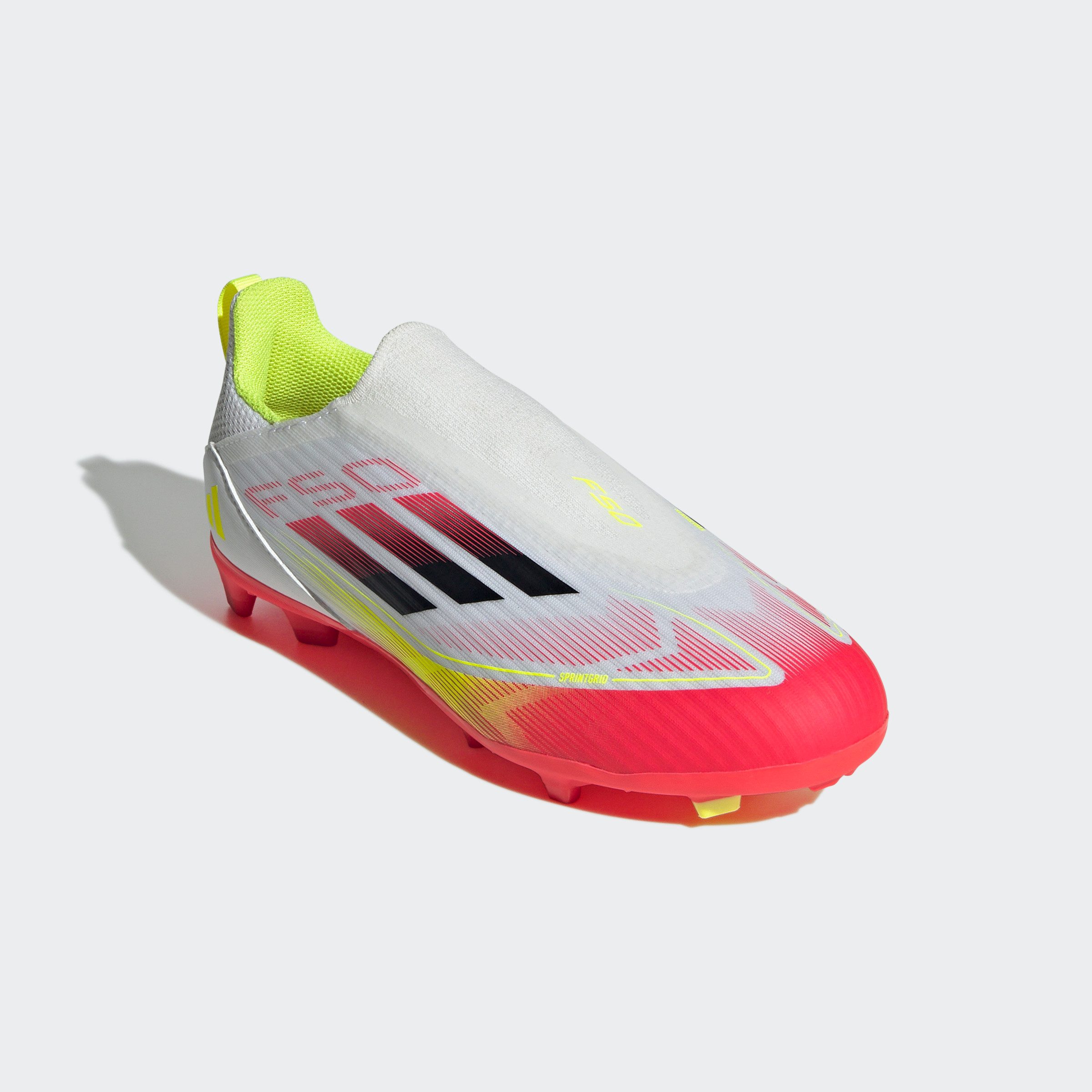 adidas Performance Voetbalschoenen F50 LEAGUE LACELESS KIDS FG/MG jongens zaalvoetbalschoenen maat 30 wit