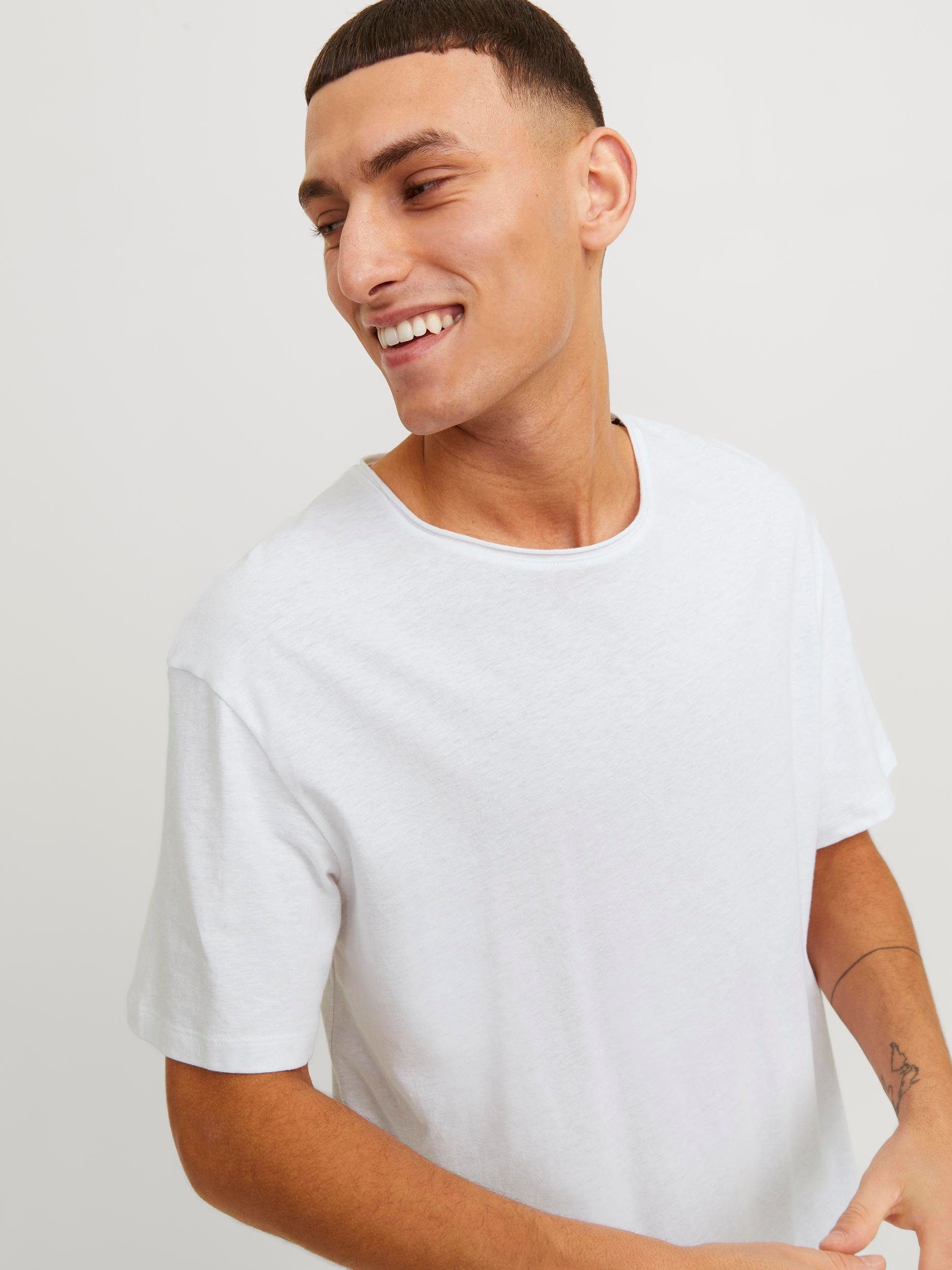 Jack & Jones T-shirt JJESUMMER LINEN TEE SS O-NECK LN