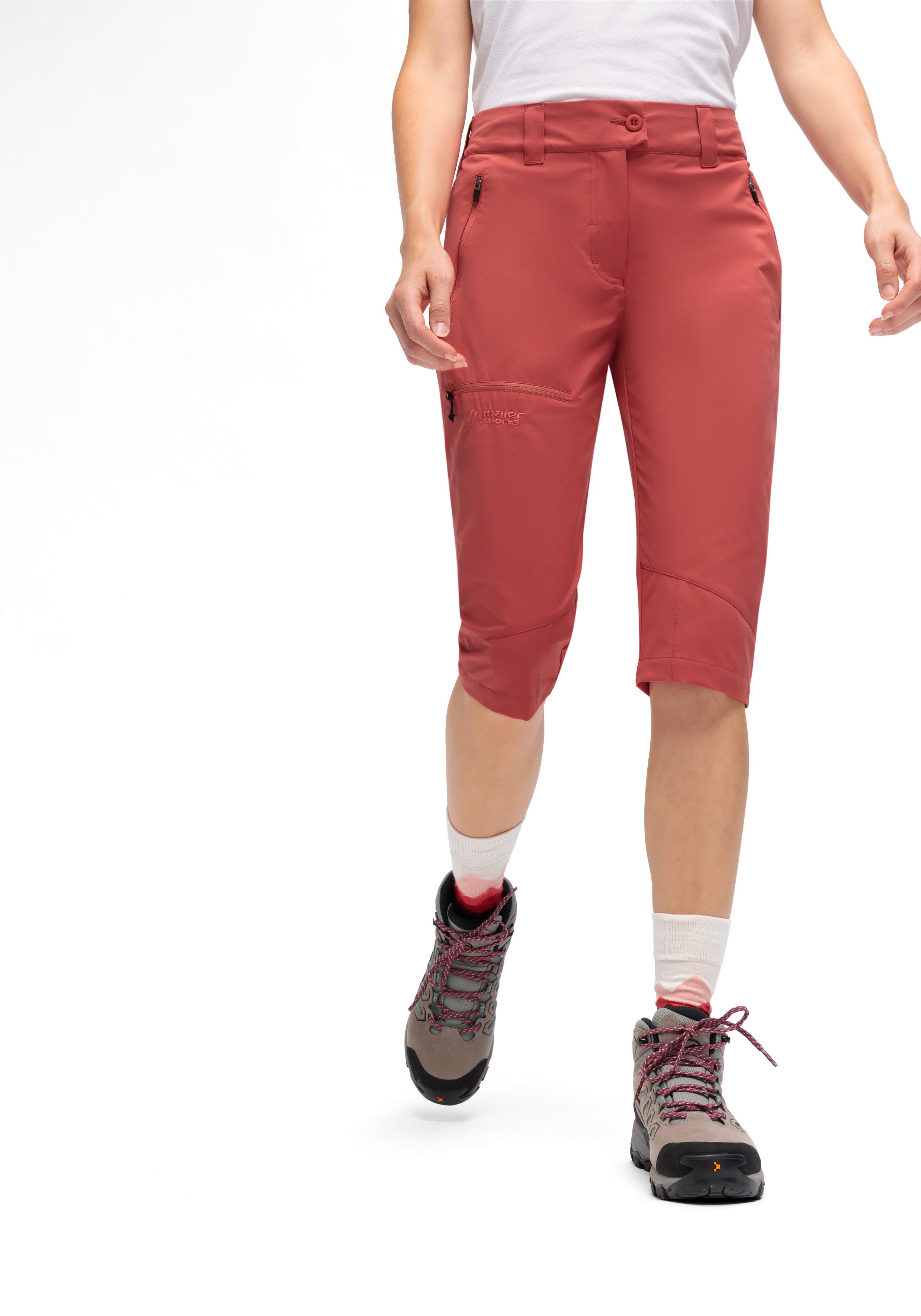 Maier Sports Outdoorbroek Lulaka capri loop Dames wandelbroek, elastische functionele broek met 3 zakken, regular fit