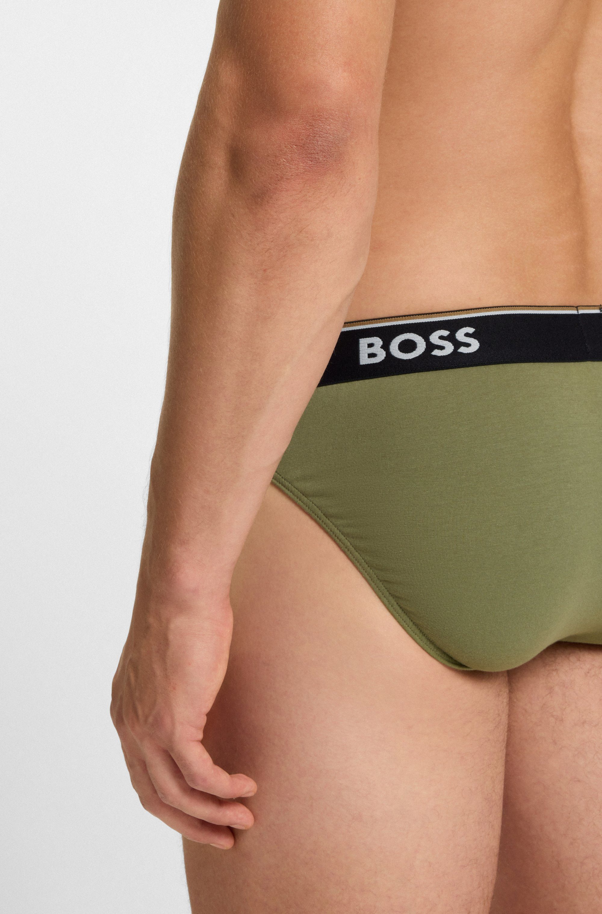 BOSS Slip Brief 3P Power met boss-opdruk (set, 3 stuks)