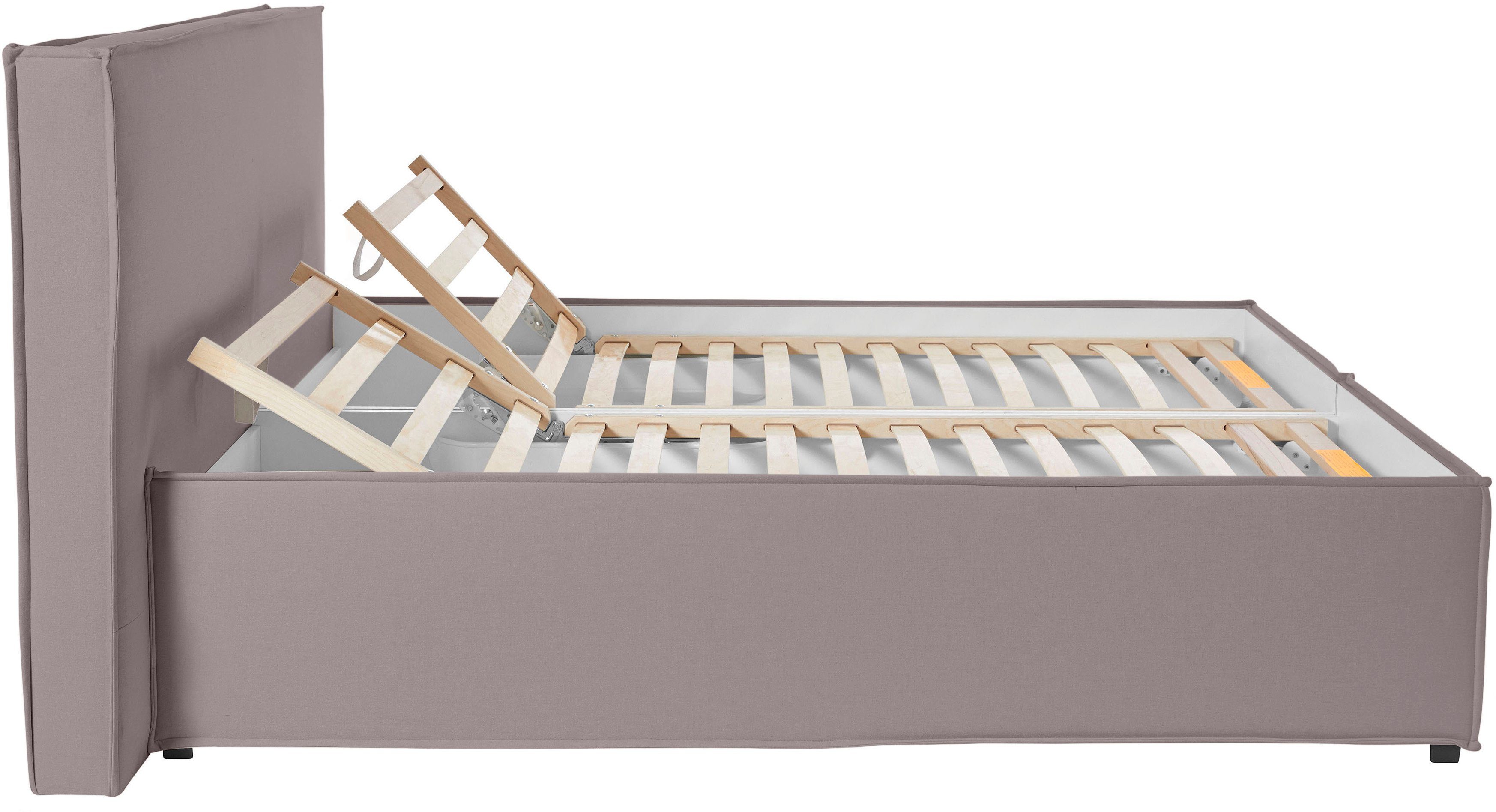 LeGer Home by Lena Gercke Gestoffeerd bed Isaline naar keuze zonder matras of met 3 matrassoorten, hoofdbordhoogte 107 cm