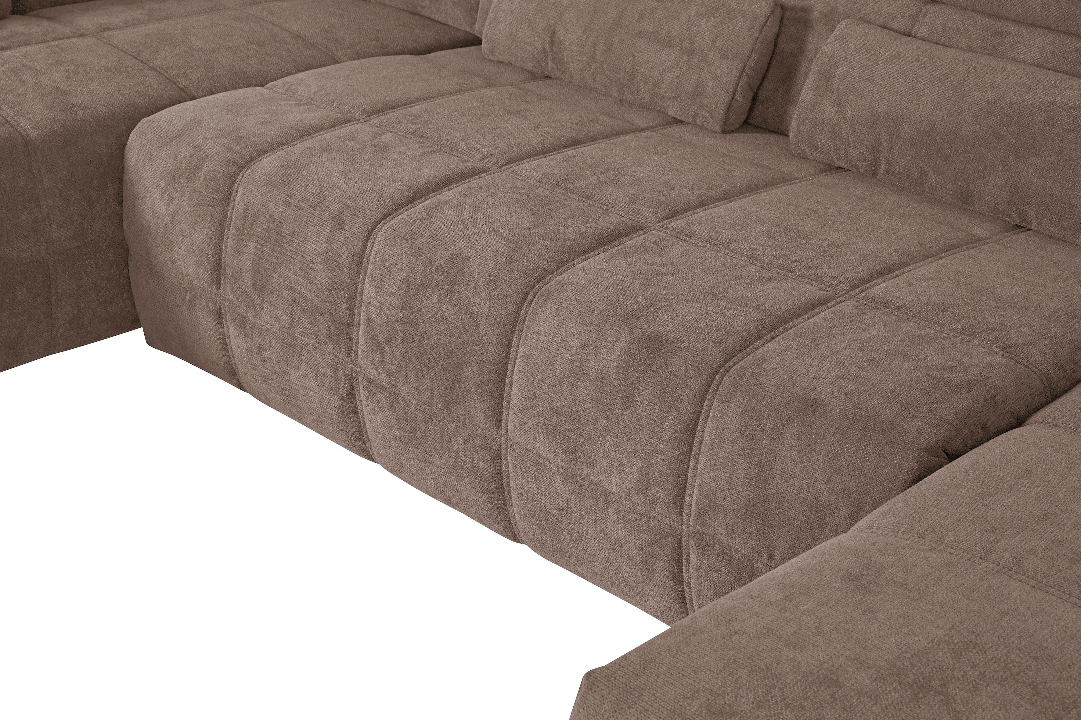 DOMO collection Zithoek Brandon, keuze met zitdiepteverstelling, inclusief lendensteun met hoofdsteunverstelling, optionele zitdiepteverstelling, u-vorm
