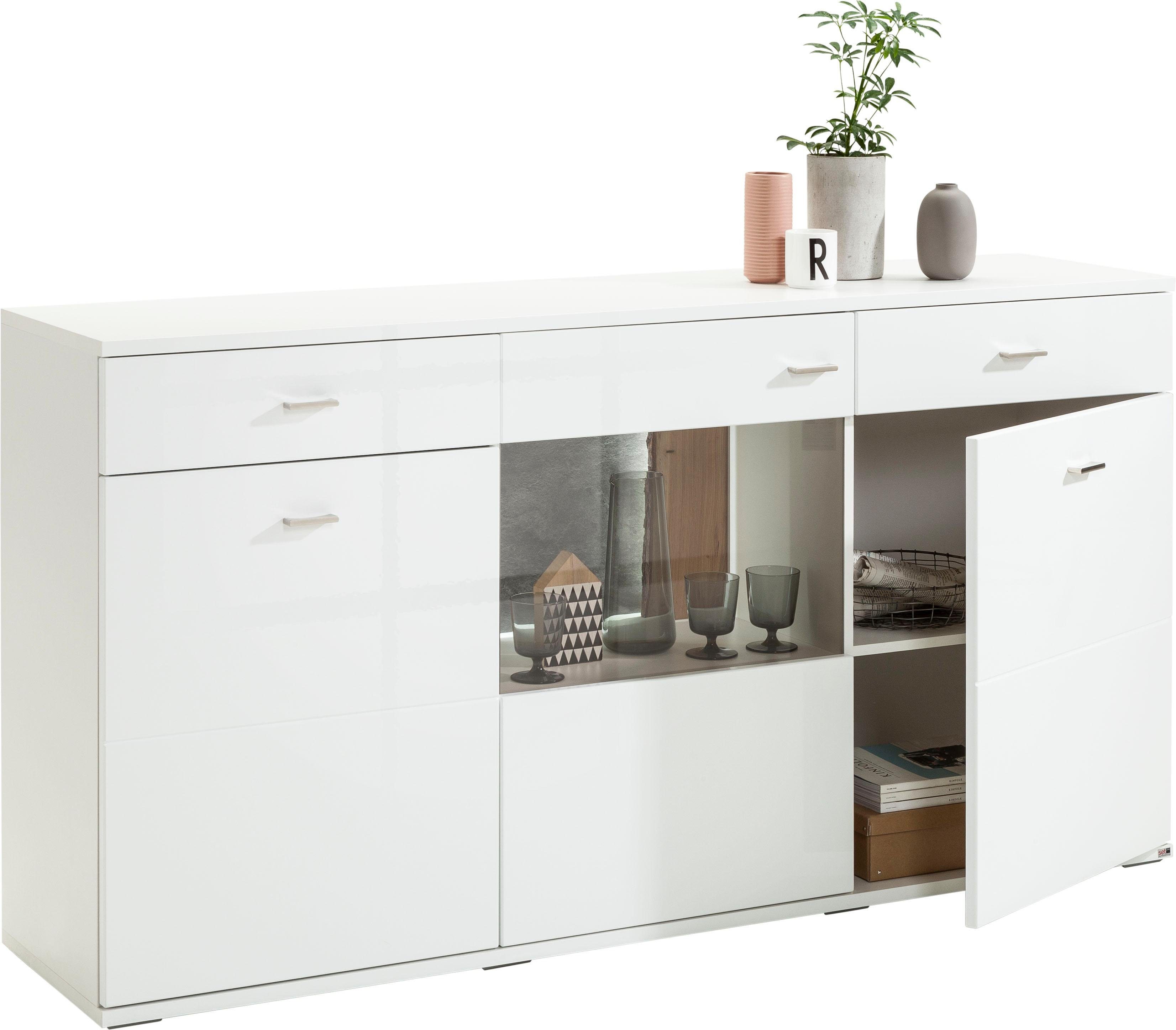 set one by Musterring Dressoir Tacoma Type 53, breedte 180 cm, met getinte glasdeur