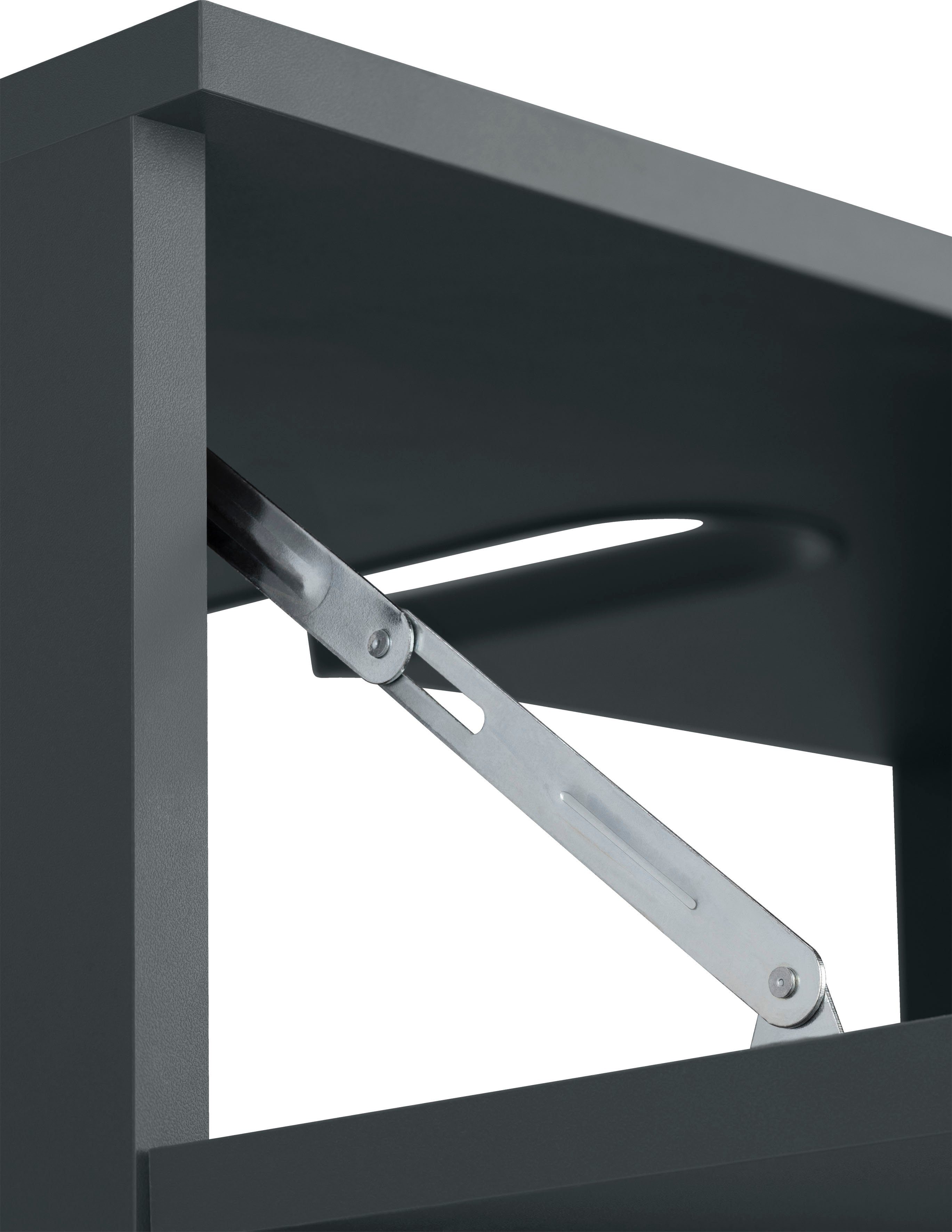 INOSIGN Wastafelonderkast Skara met klep en lade, zwarte grepen, breedte 60 cm, hoogte 55 cm