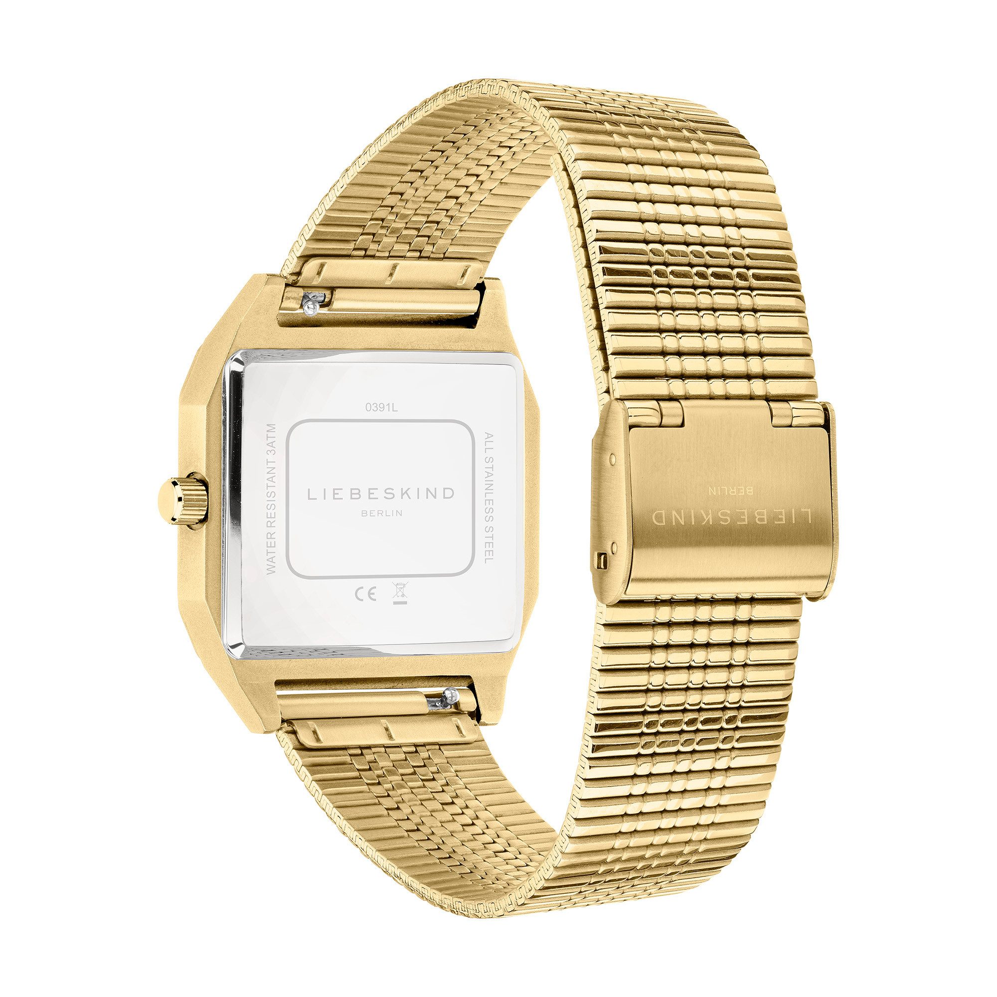 Liebeskind Berlin Kwartshorloge Vinyl Vision Horloge, dameshorloge, stalen band, analoog