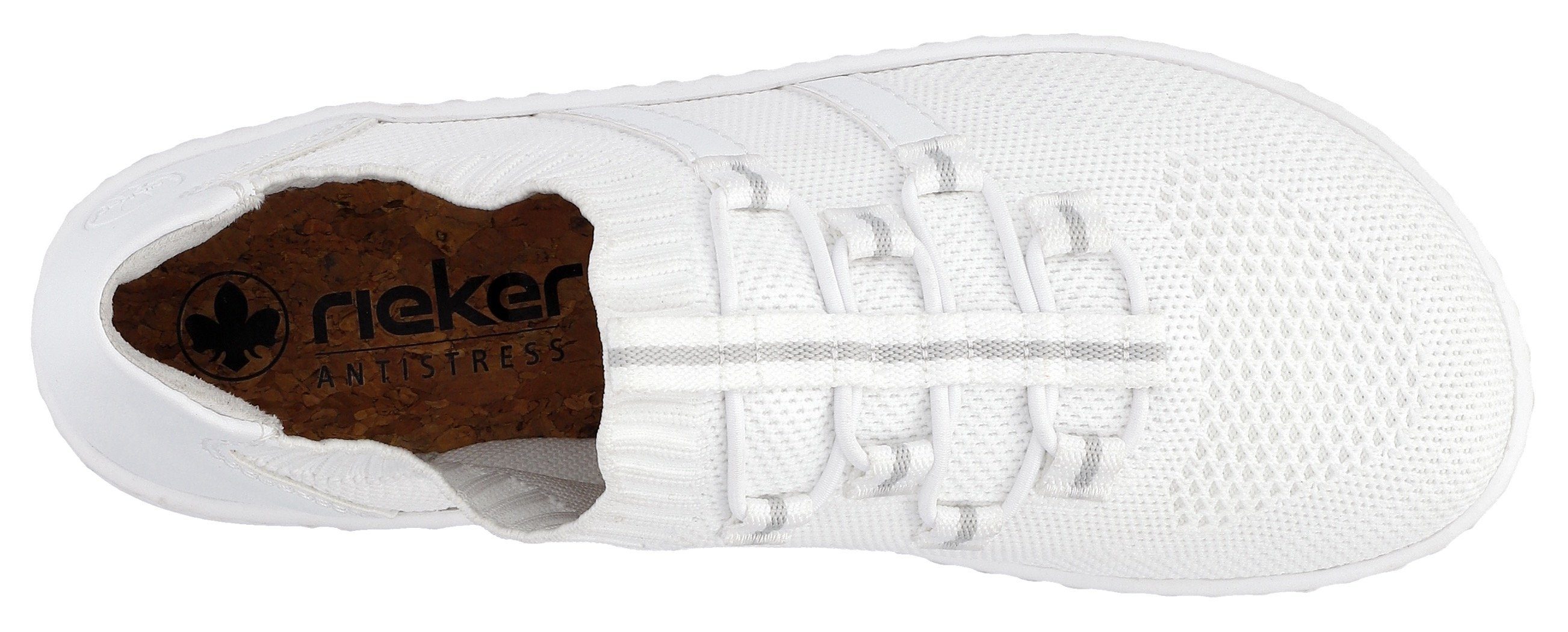 Rieker Slip-on sneakers Barefootschoenen , slipper, vrijetijdsschoen, lage schoen met elastische brei-schaft