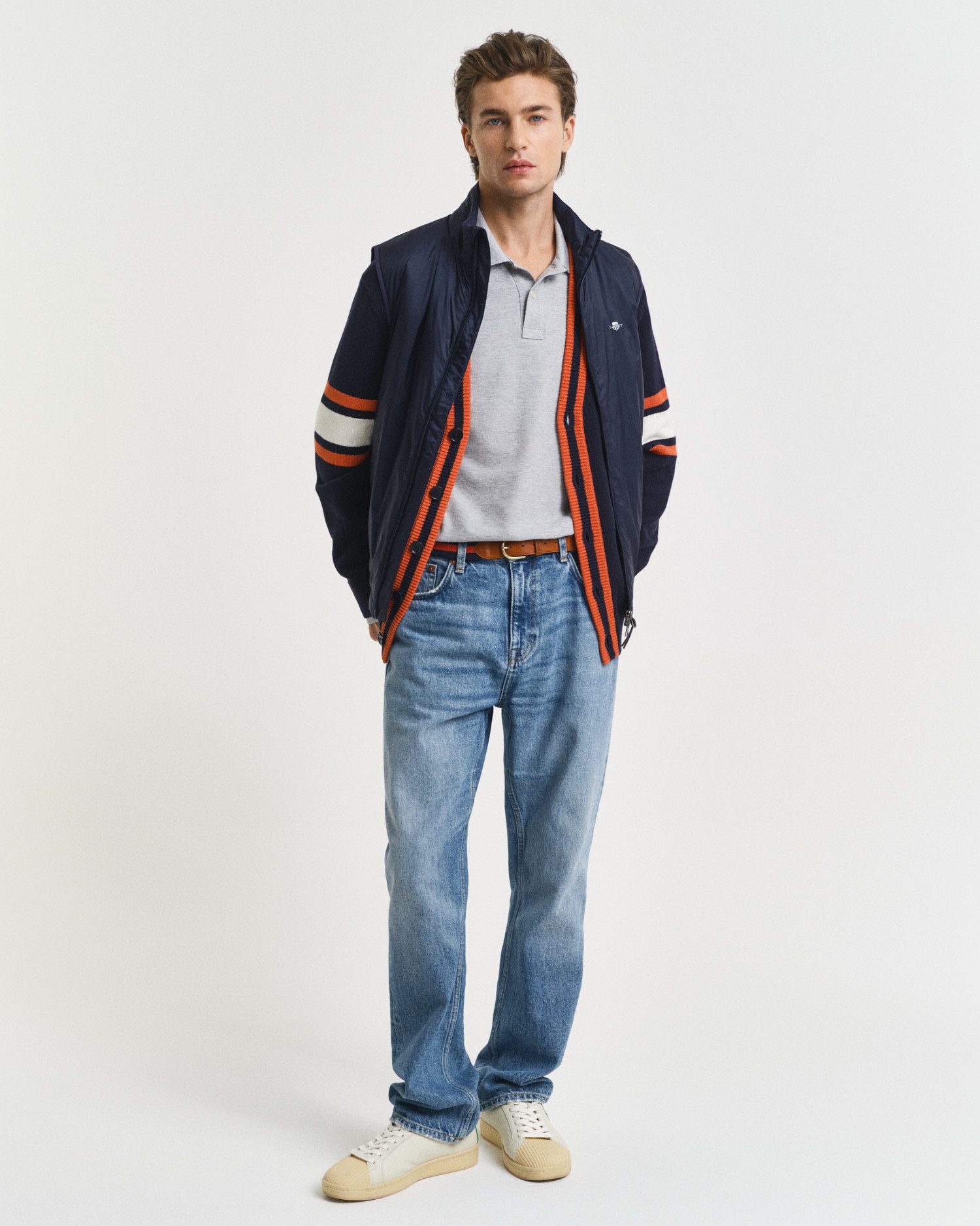 Gant Poloshirt REG SHIELD LS PIQUE RUGGER met logoborduursel op de borst