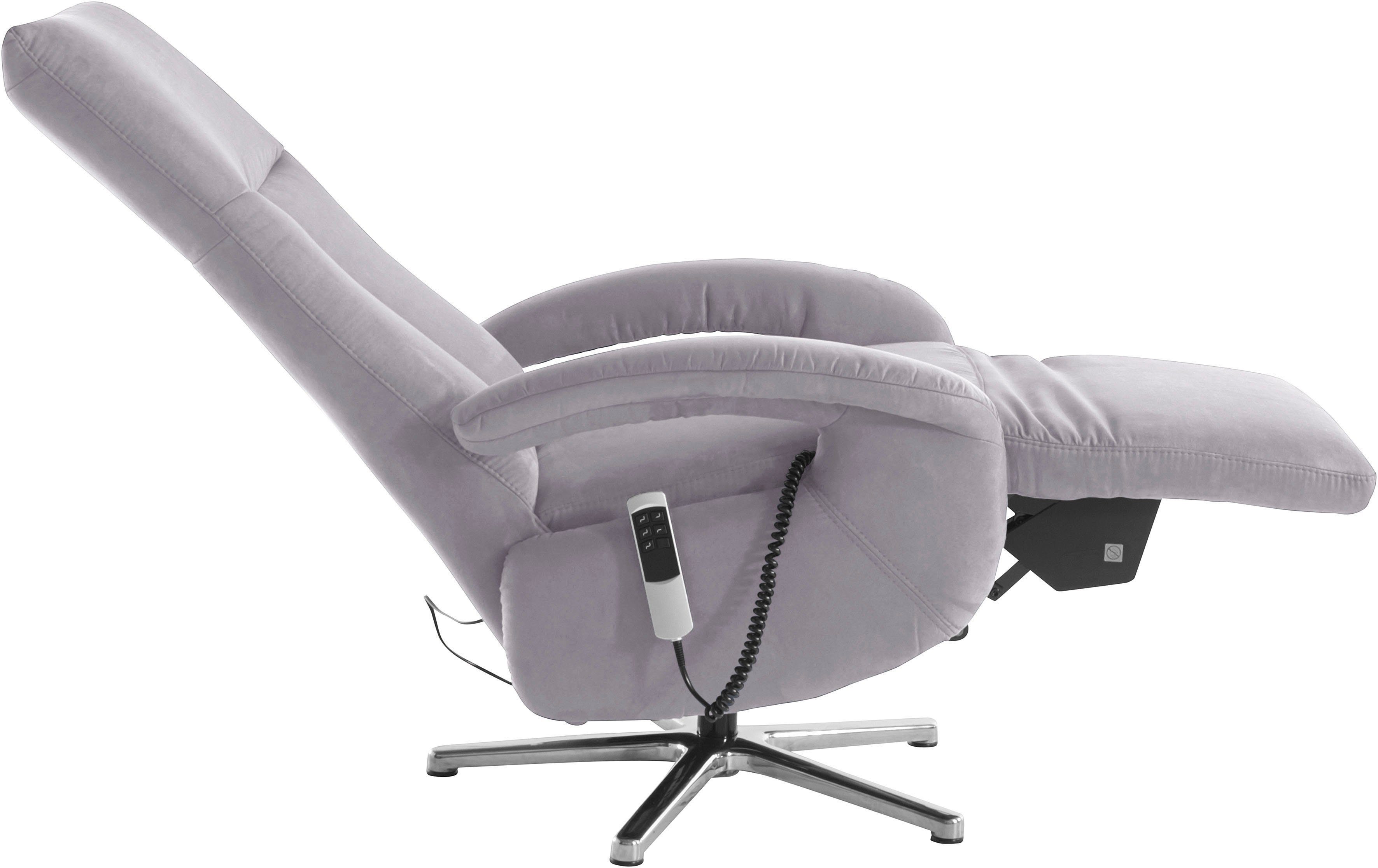 sit&more Relaxfauteuil Tycoon met verstelbare hoofdsteun en 360° draaifunctie keuze tussen handmatige of elektrische functie, ook met accu (draadloos)