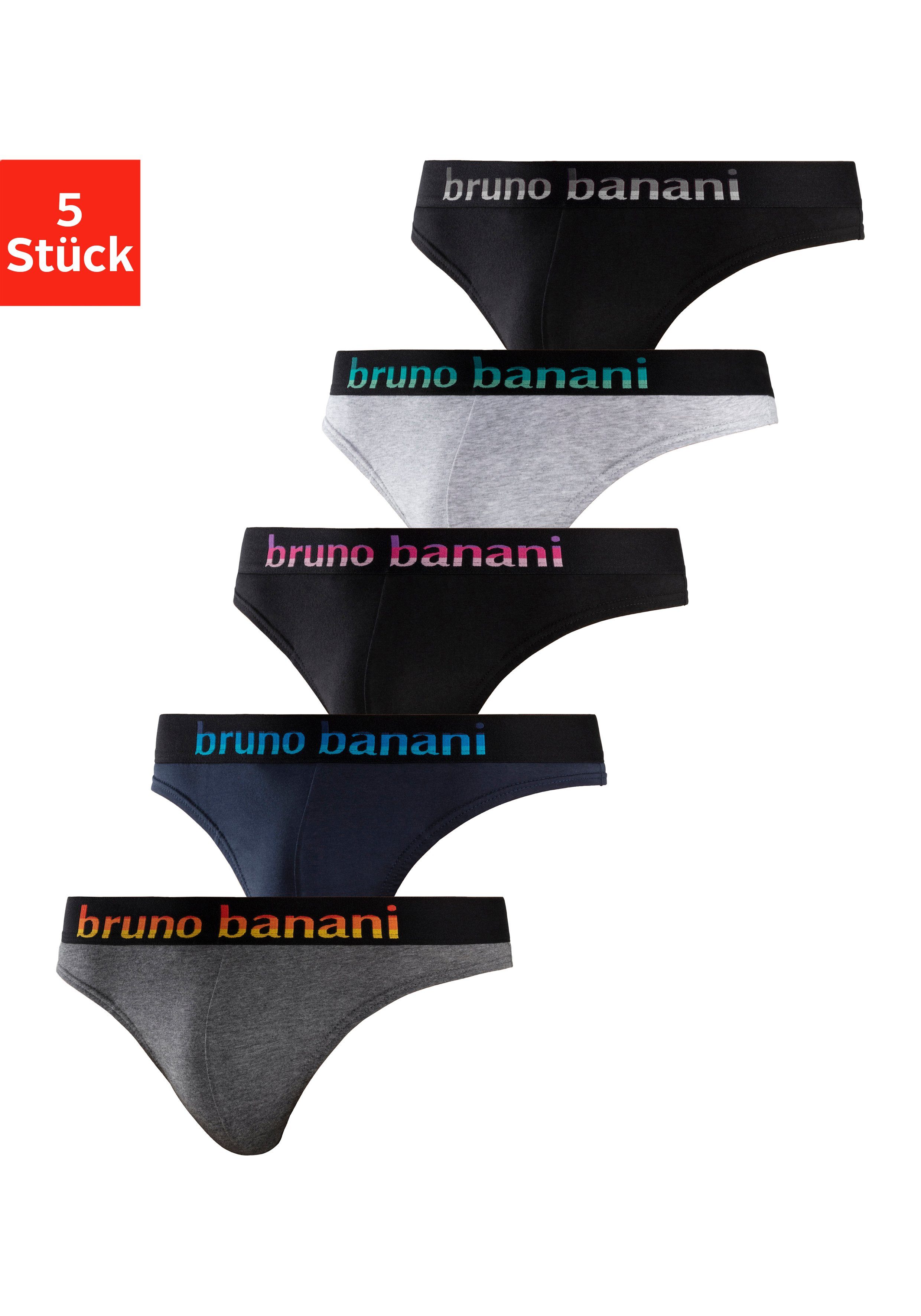 NU 20% KORTING: Bruno Banani String met gestreepte logoweefband (5 stuks)