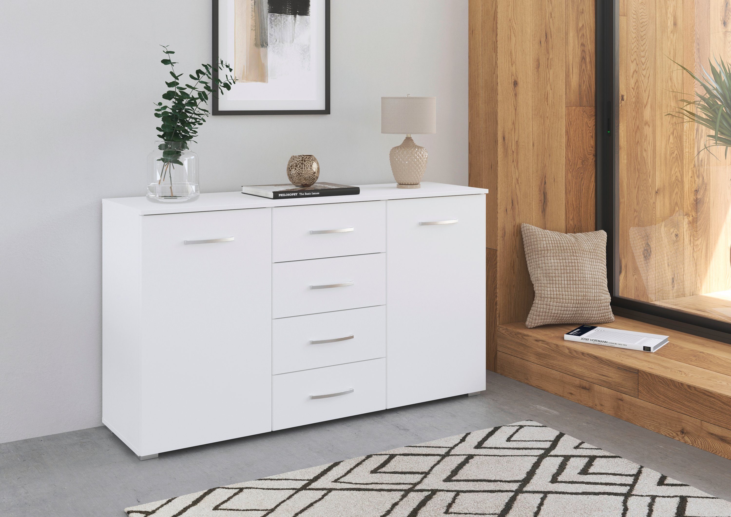 rauch Kast met laden en deuren Pure by Aditio in minimalistisch ontwerp, 4 lades met softclose-functie
