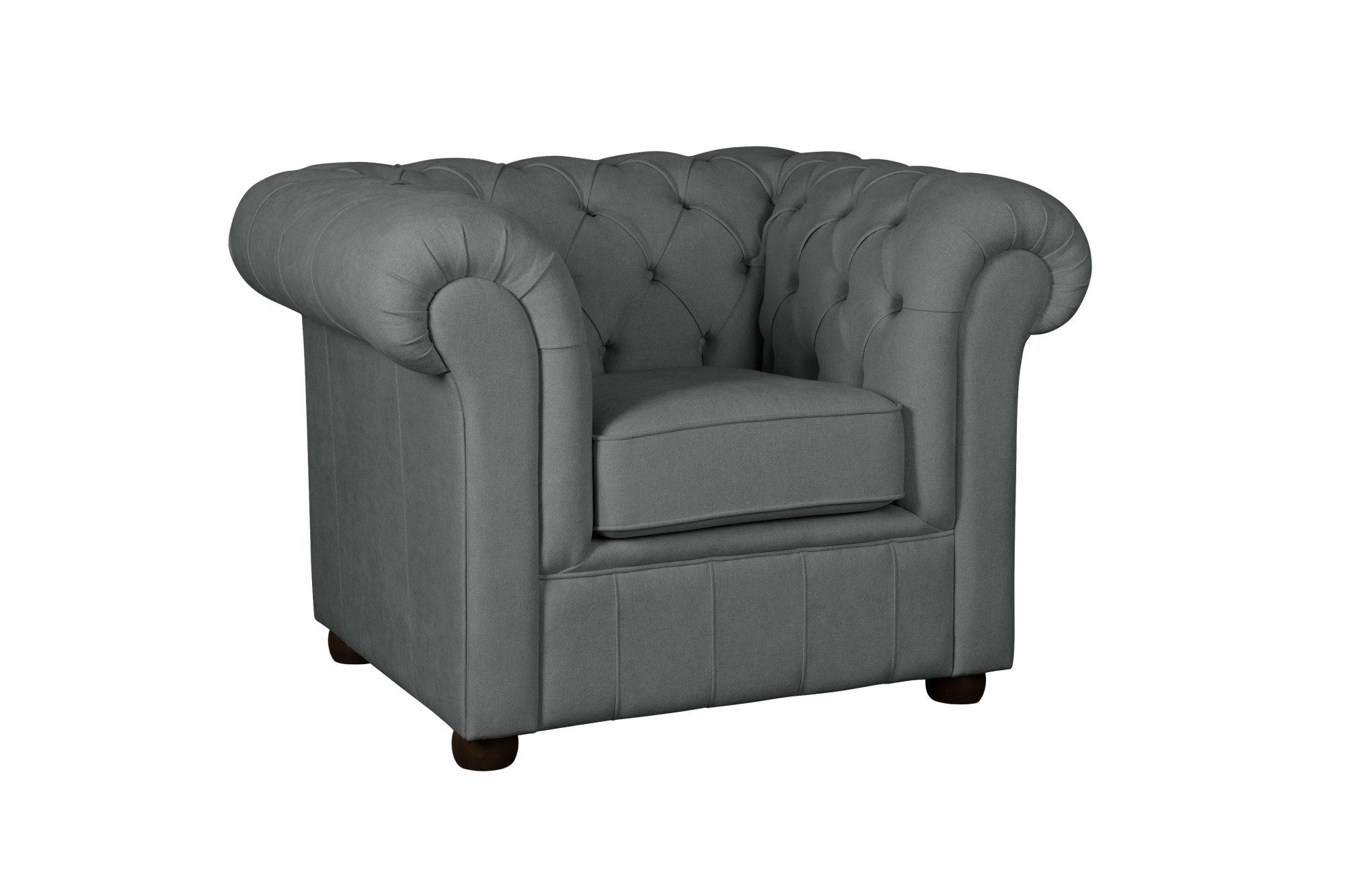Home affaire Fauteuil CHARENTE, Chesterfield, golfsysteem, afmetingen B/D/H: 105/89/74 cm