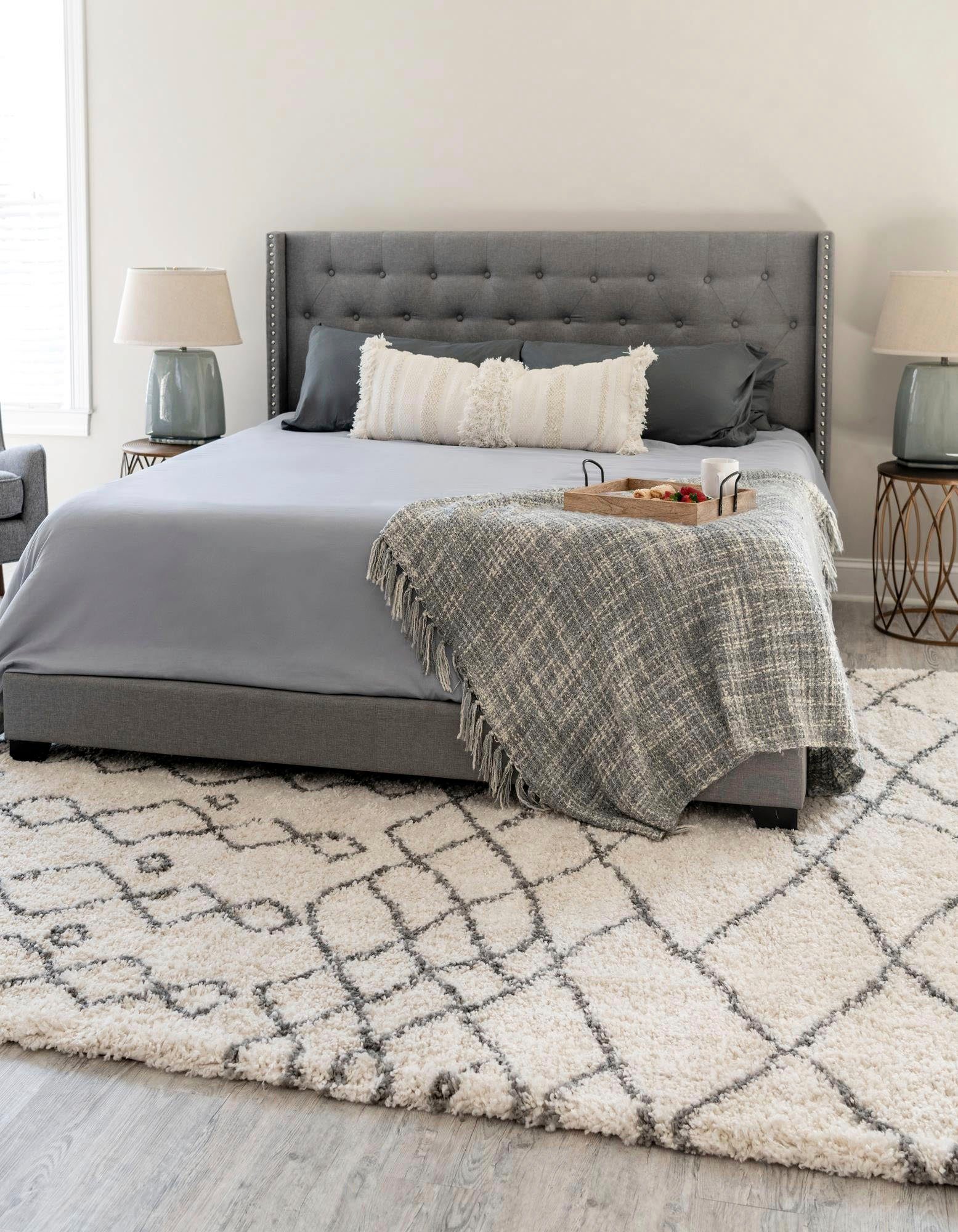 Myflair Möbel & Accessoires Hoogpolig vloerkleed Temara shag voorraadopruiming geweven, scandi design, ideaal in de woonkamer & slaapkamer
