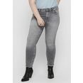 only carmakoma skinny fit jeans willy in washed-out look grijs