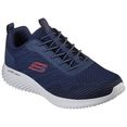 skechers slip-on sneakers bounder met contrastdetails blauw