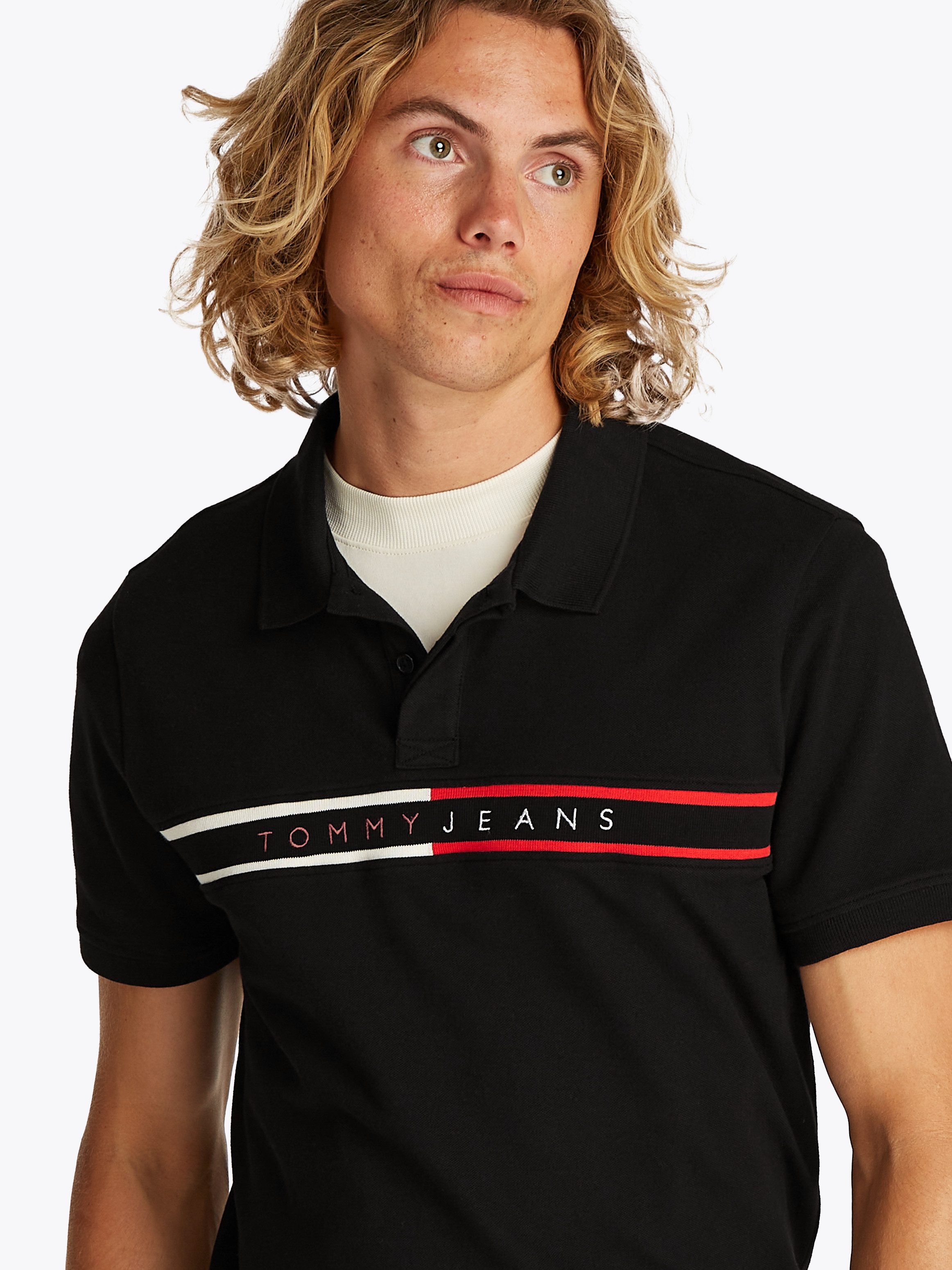 TOMMY JEANS Poloshirt TJM SLIM CHEST FLAG POLO