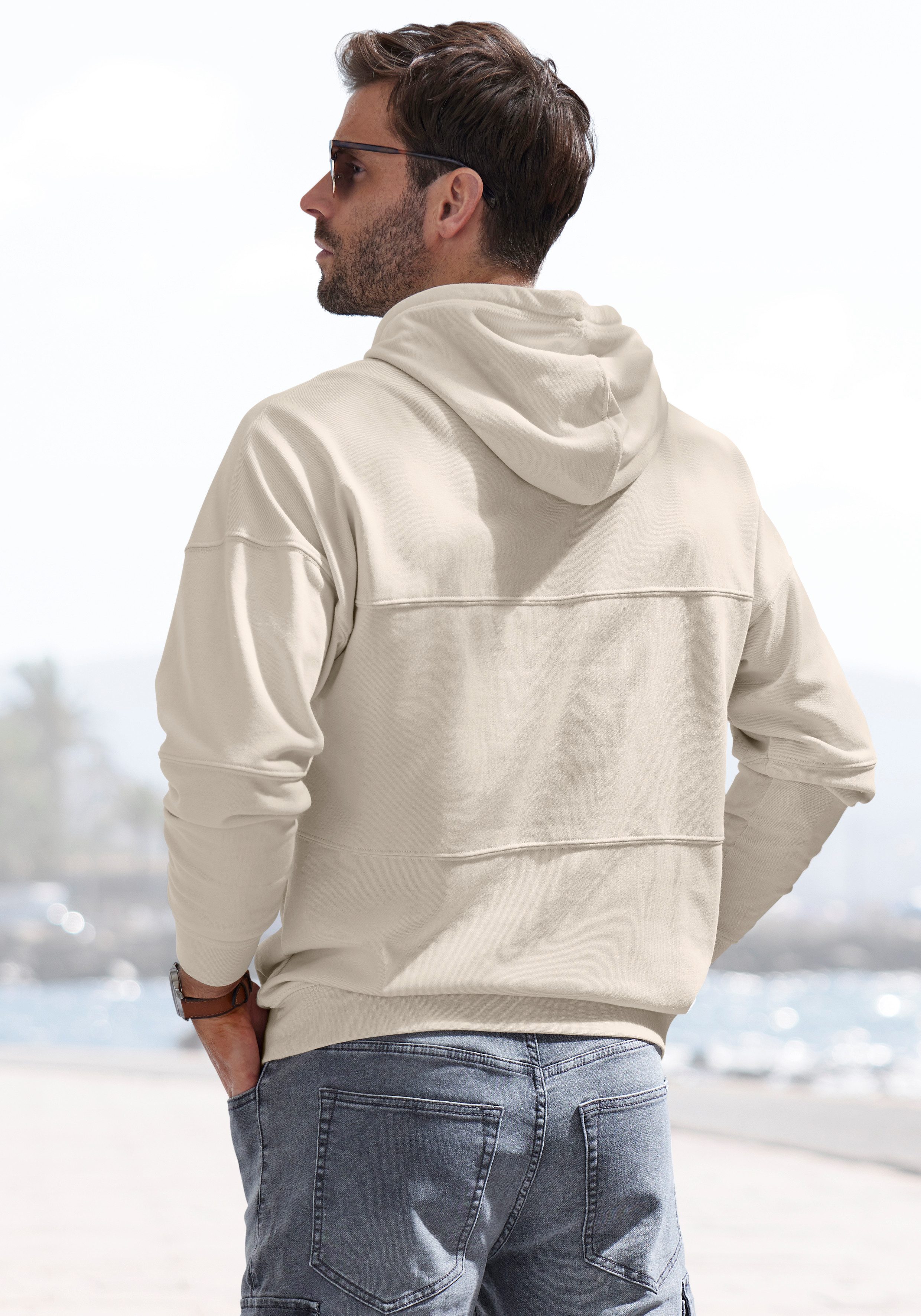 H.I.S Hoodie Langarm sweater met capuchon, van katoenmix