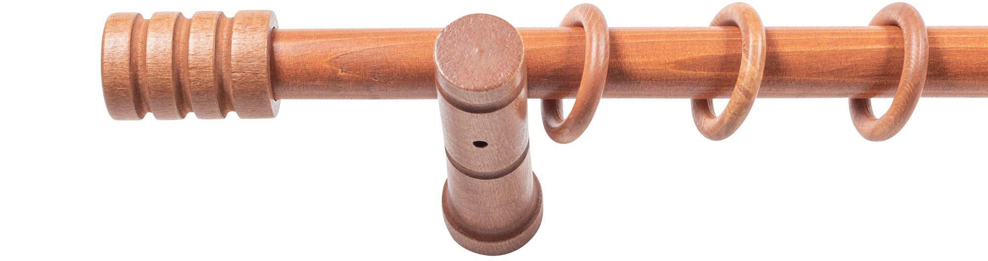 SN DECO GROUP Gordijnroede Pisa 28 mm, hout, verschillende lengtes en kleuren, compleet set (1 stuk)