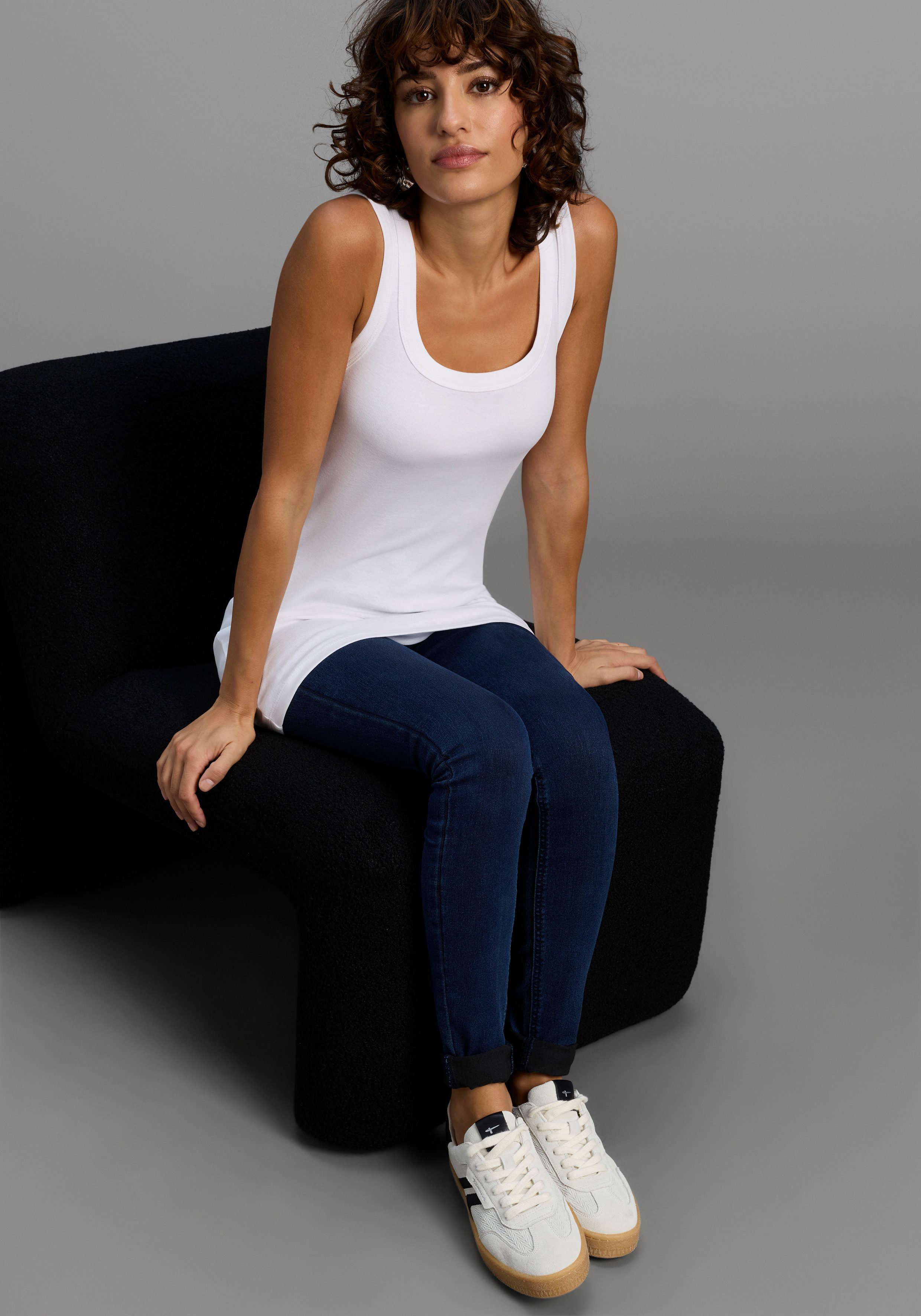 Flashlights Tanktop in een lang model (2-delig, Set van 2)