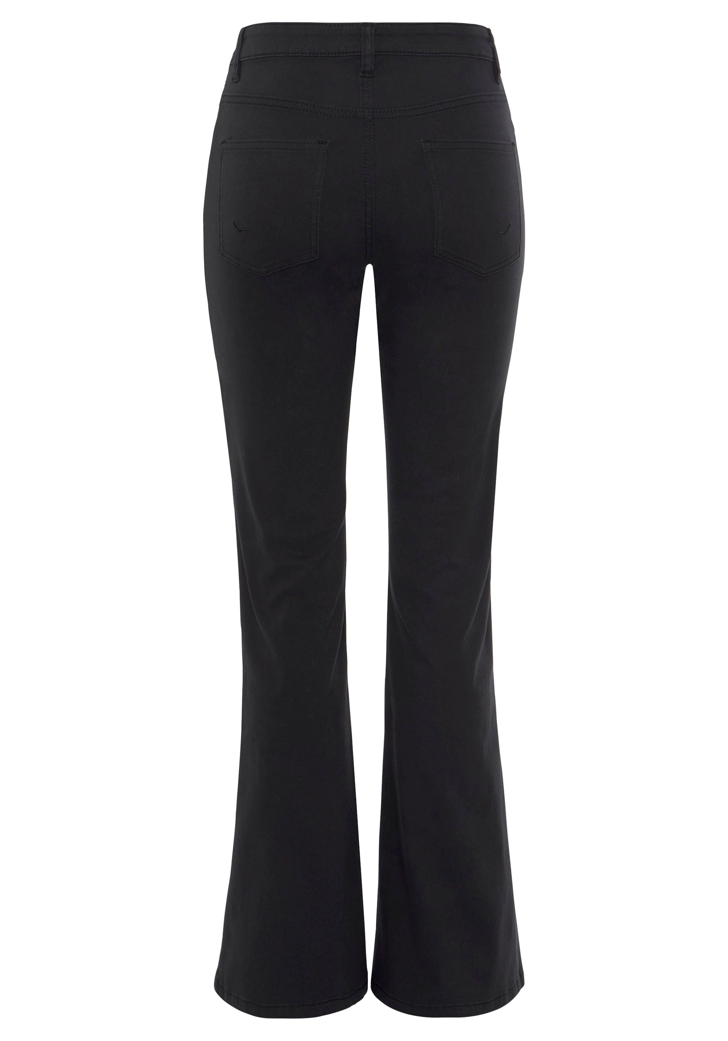 AJC Bootcutbroek met knoopsluiting in 5-pocket-stijl