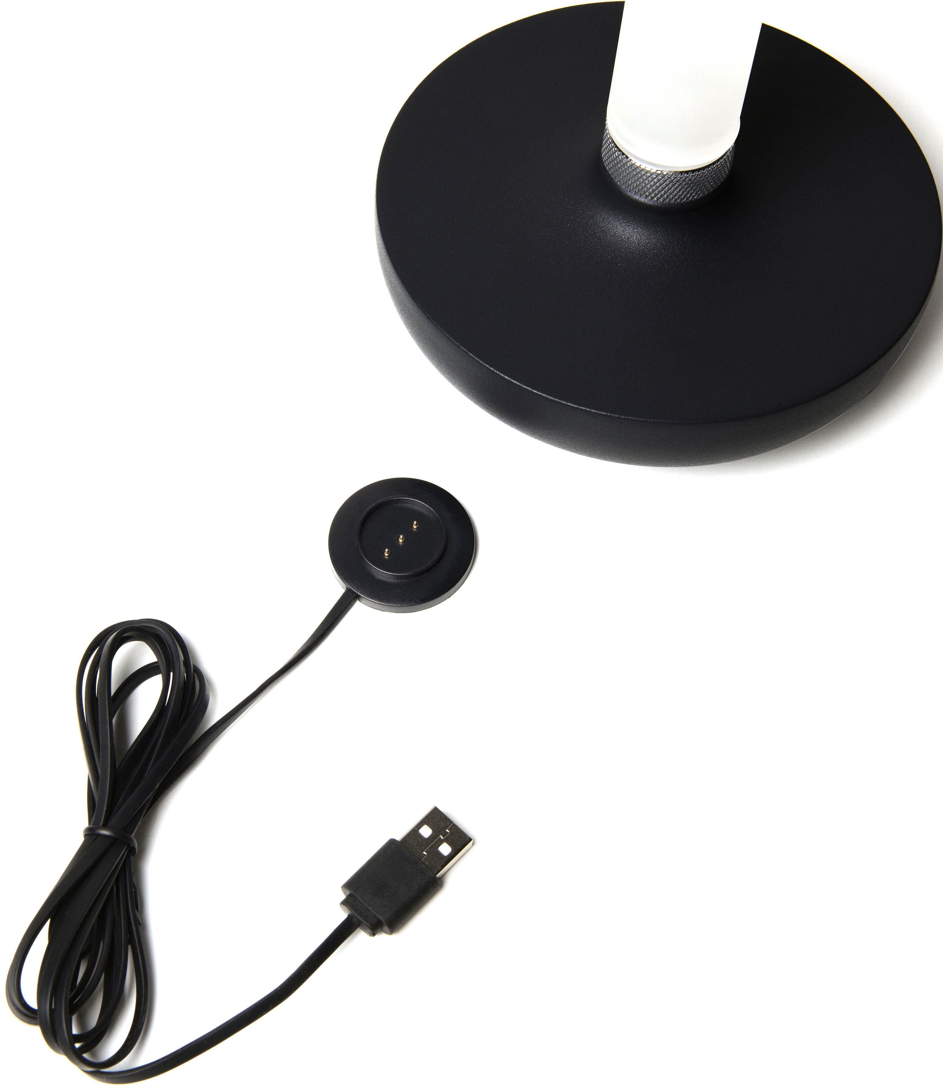 KONSTSMIDE Led-tafellamp Biarritz Biarritz USB-tafellamp, 1800/2700/4000K, dimbaar (2 stuks)