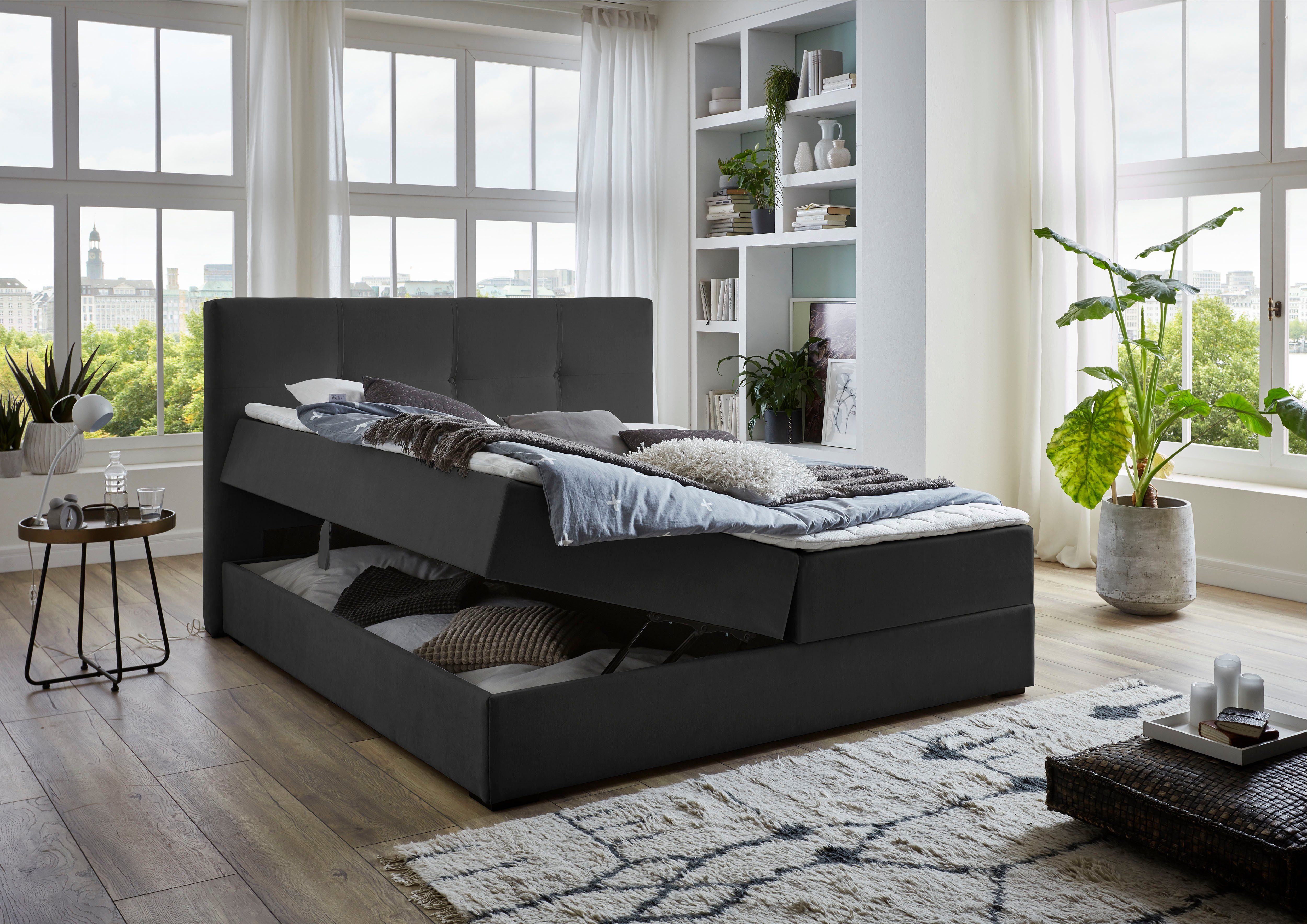 ATLANTIC home collection Boxspring Lucy met bedkist