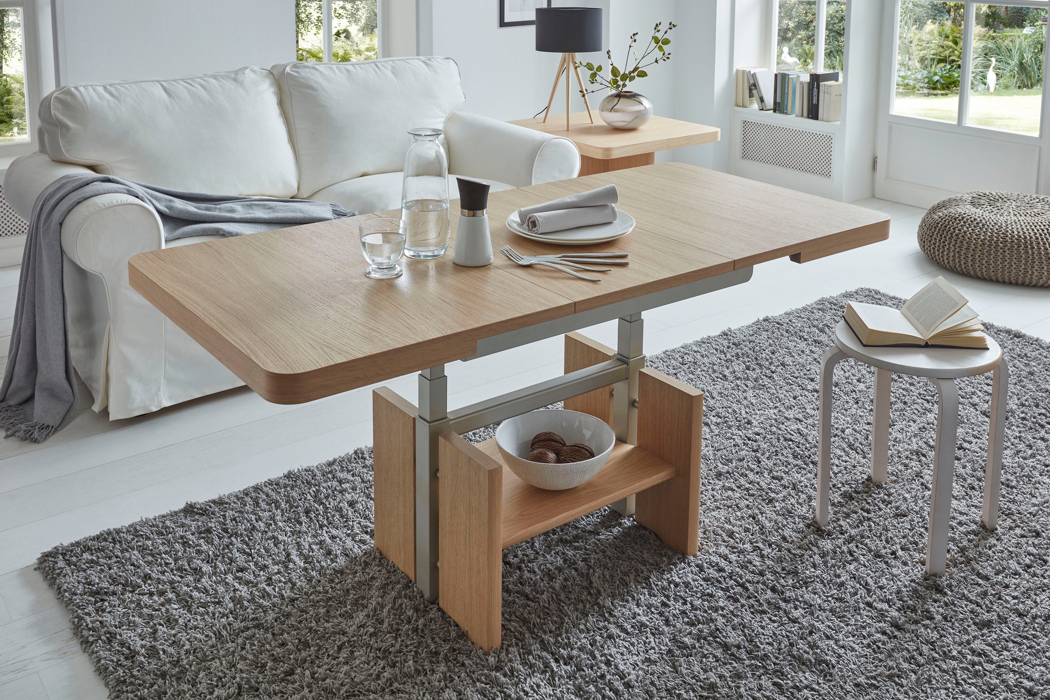 Vierhaus Salontafel Kiya Plaat met echt hout gefineerd, wangen en planchet, gefineerd