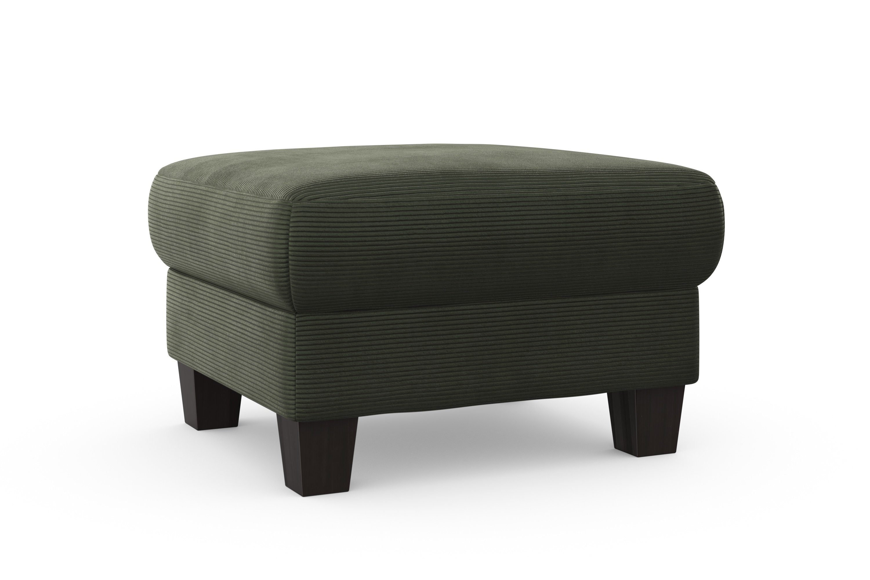 Home affaire Hocker Summer met bergruimte, cord-bekleding, wengékleurige houten poten