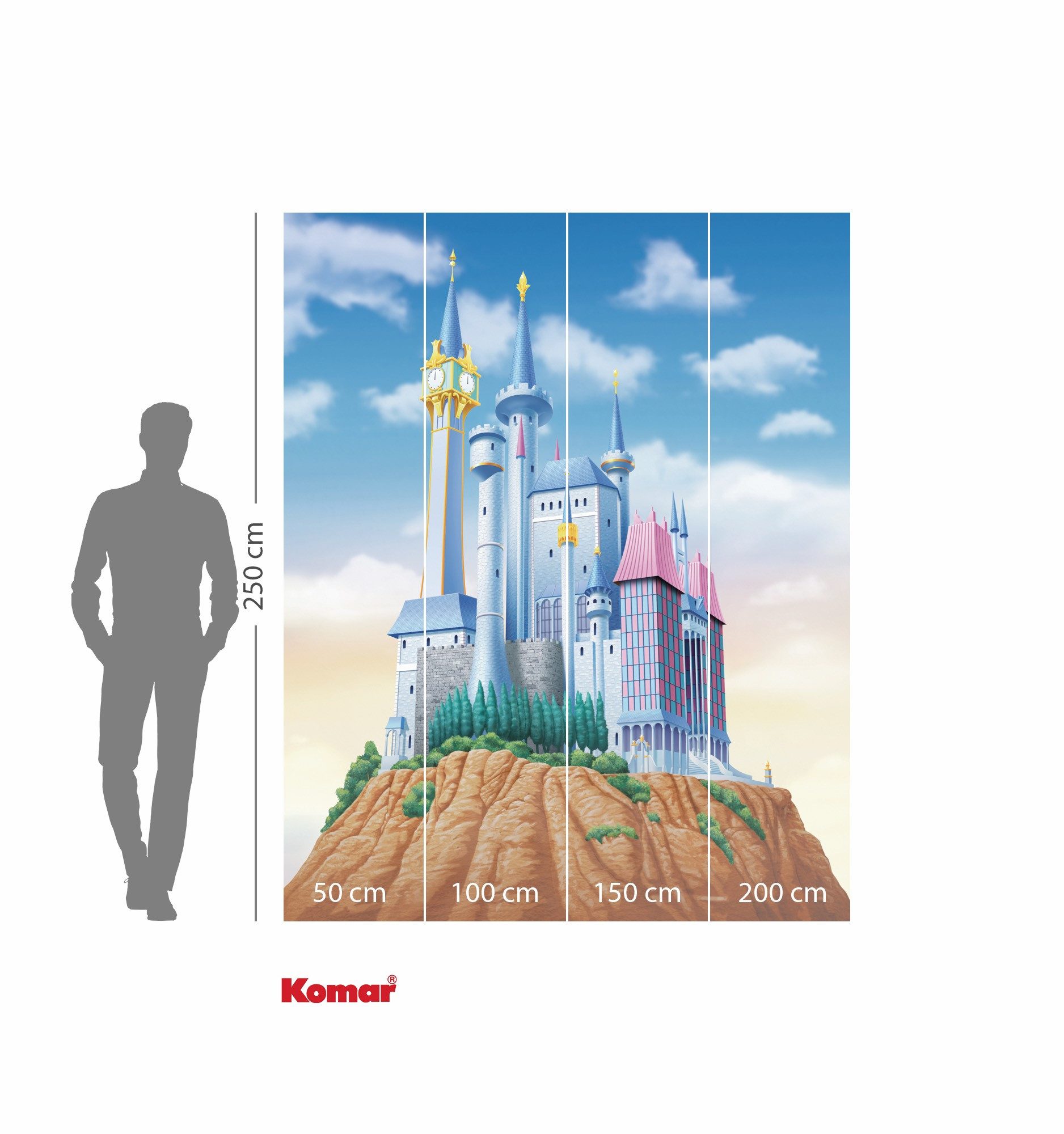 Komar Kinderbehang Disney Princess Cinderella Castle (1 stuk)