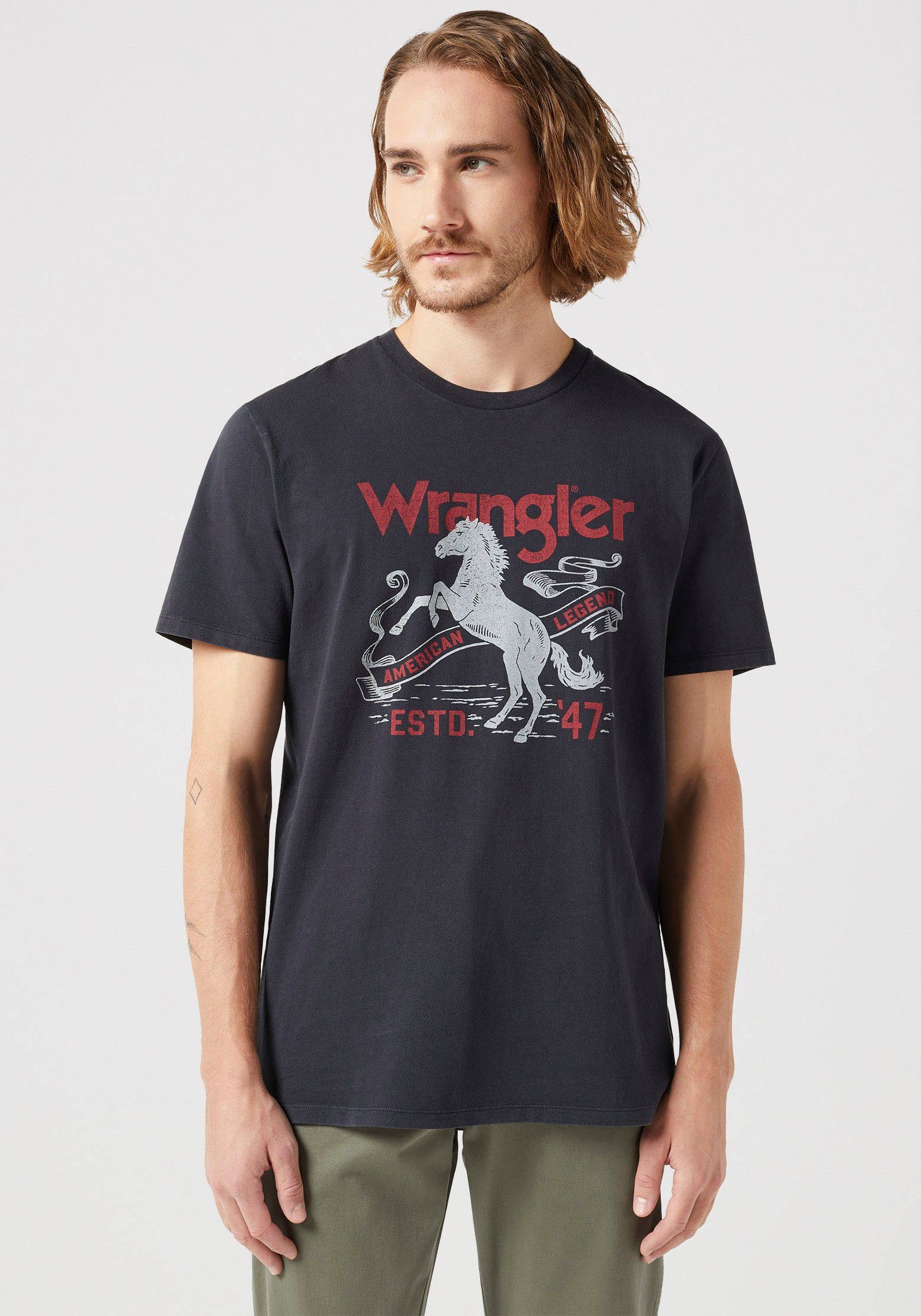 wrangler t-shirt americana zwart